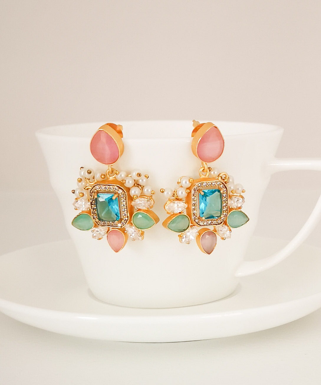 Classic Mimi Freshwater Pearl Collection - Mona Lisa Crystals, Zircons, Gold Plated