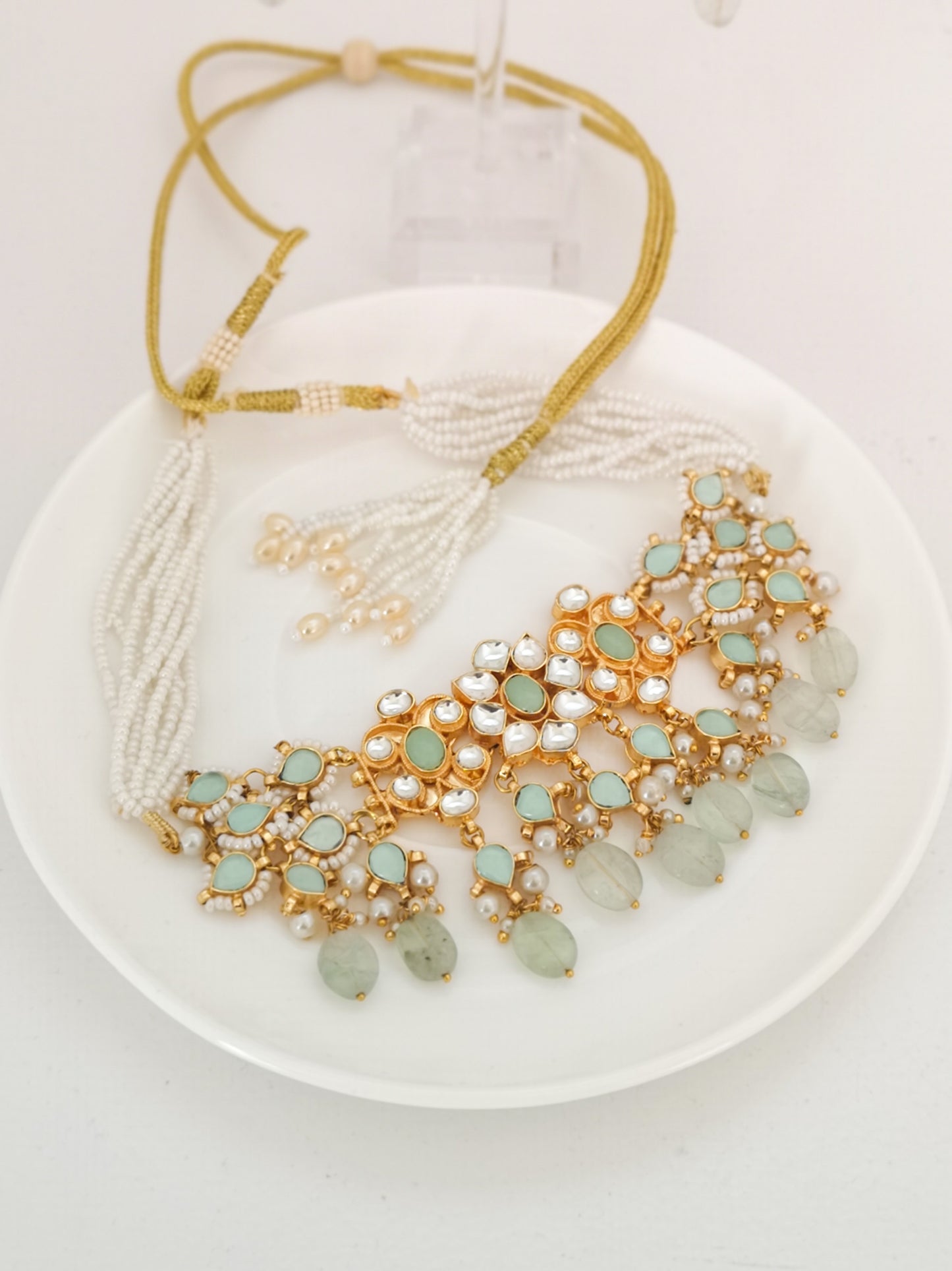 Pachi Kundan Set - Mint