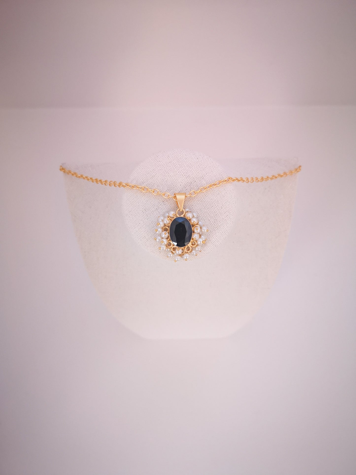 Classic Mimi Freshwater Pearl - Gold Plated, Pendant Necklace - Black