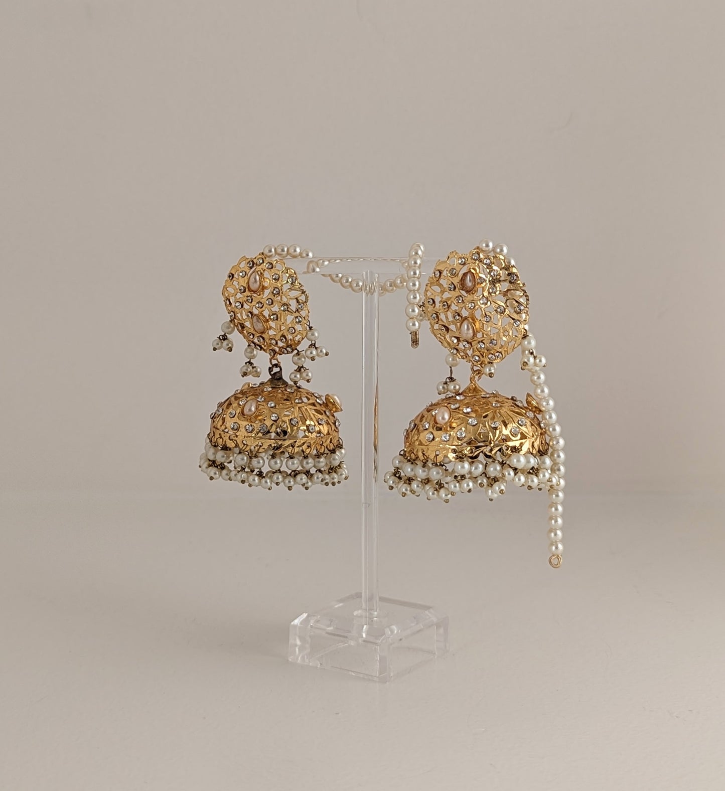 Pearls, Stones Choker Set - Earrings, Necklace and Teeka Set