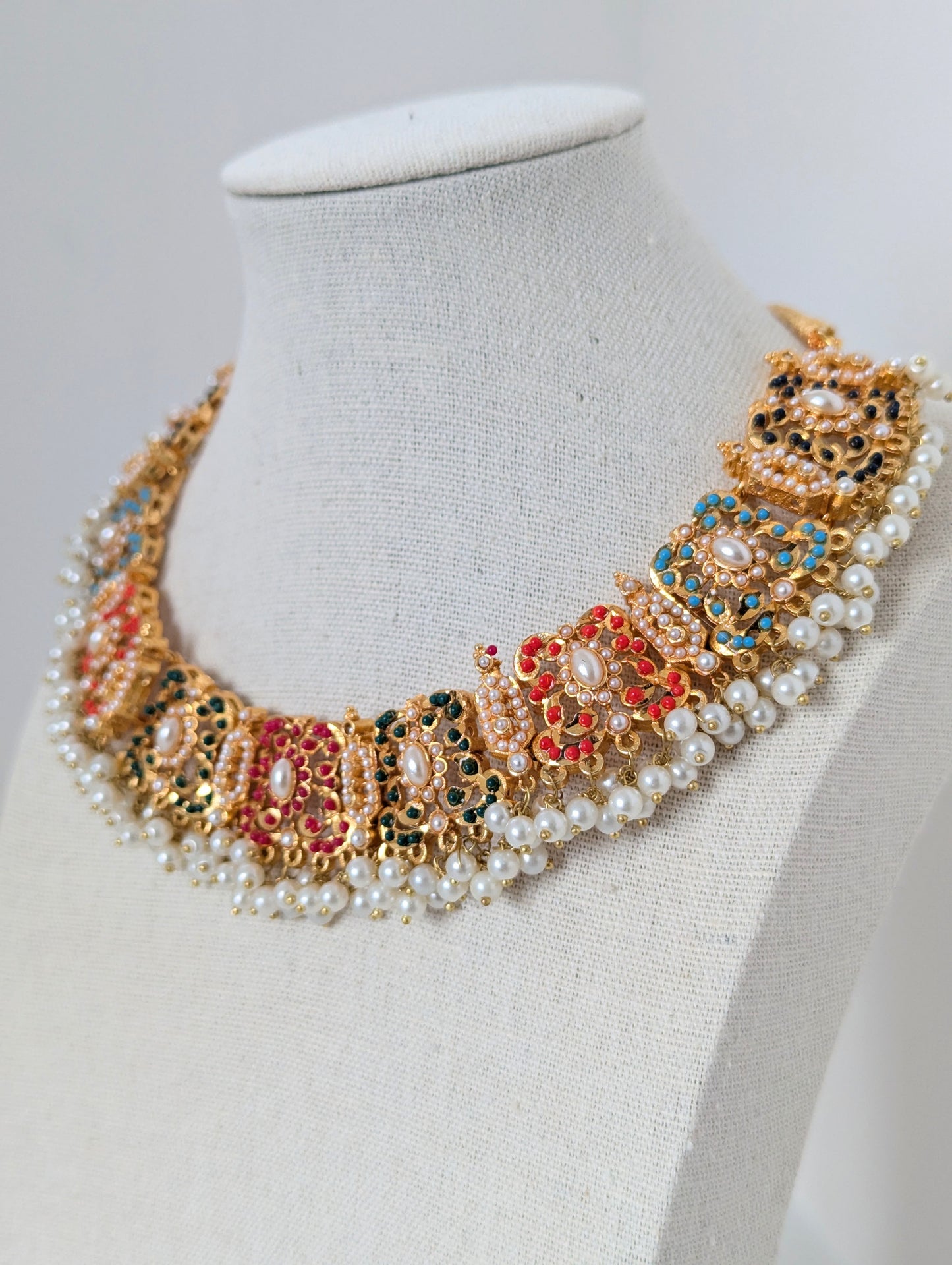 Nauratan Set - Gilded Bloom - Pearl