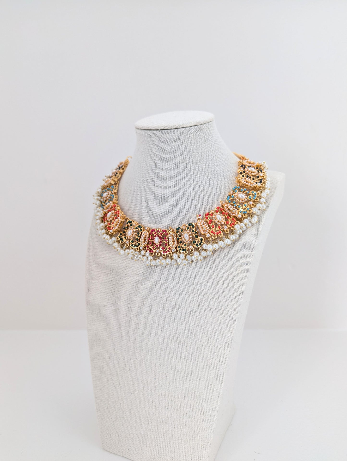 Nauratan Set - Gilded Bloom - Pearl