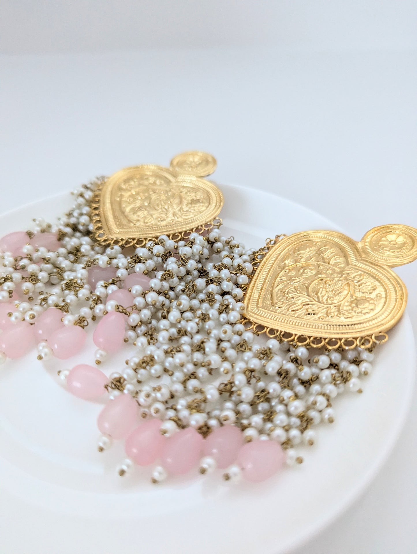 Thapa Statement Earrings Collection - Light Pink