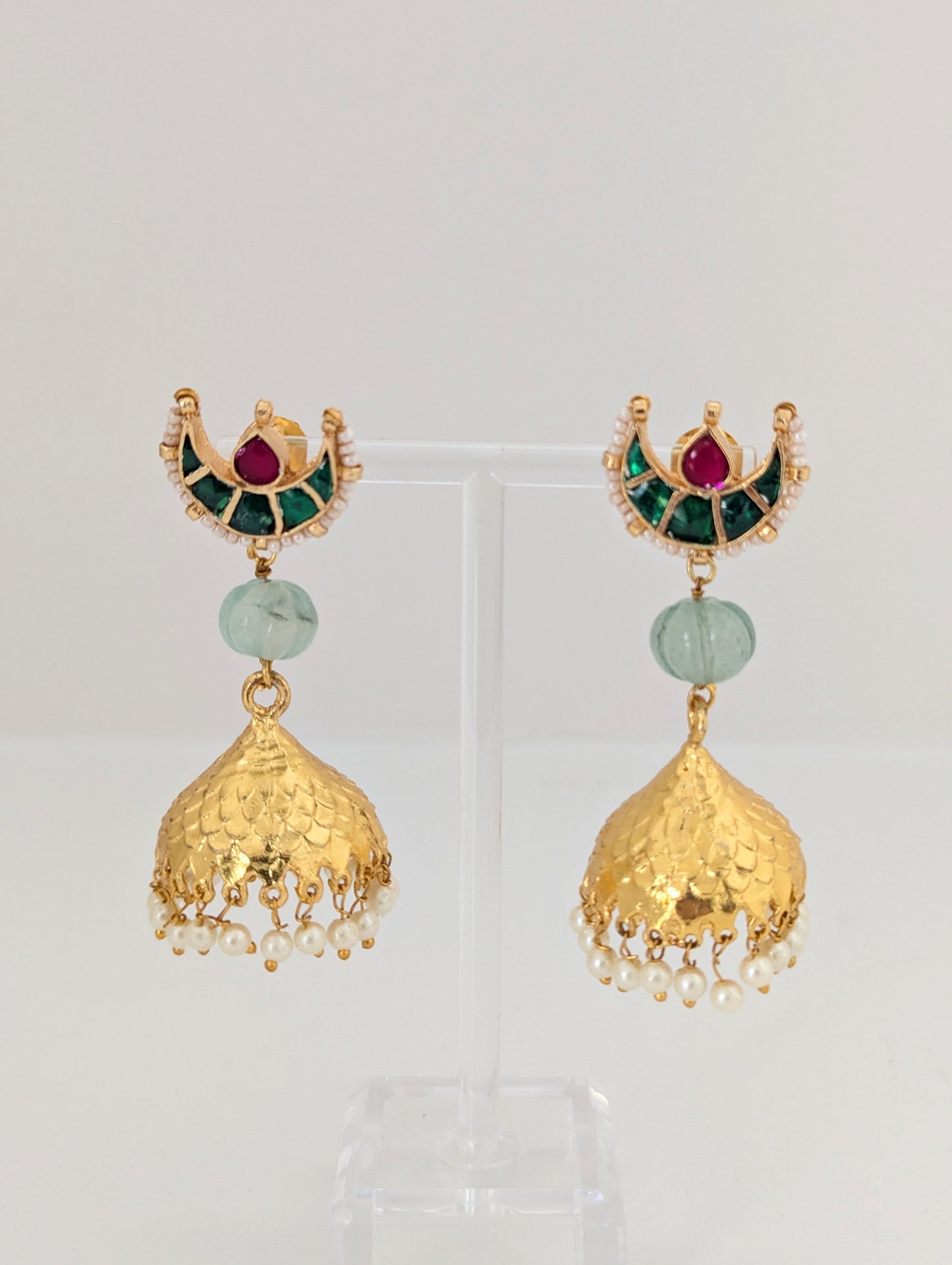 Traditional Pachi Kundan Jhumke