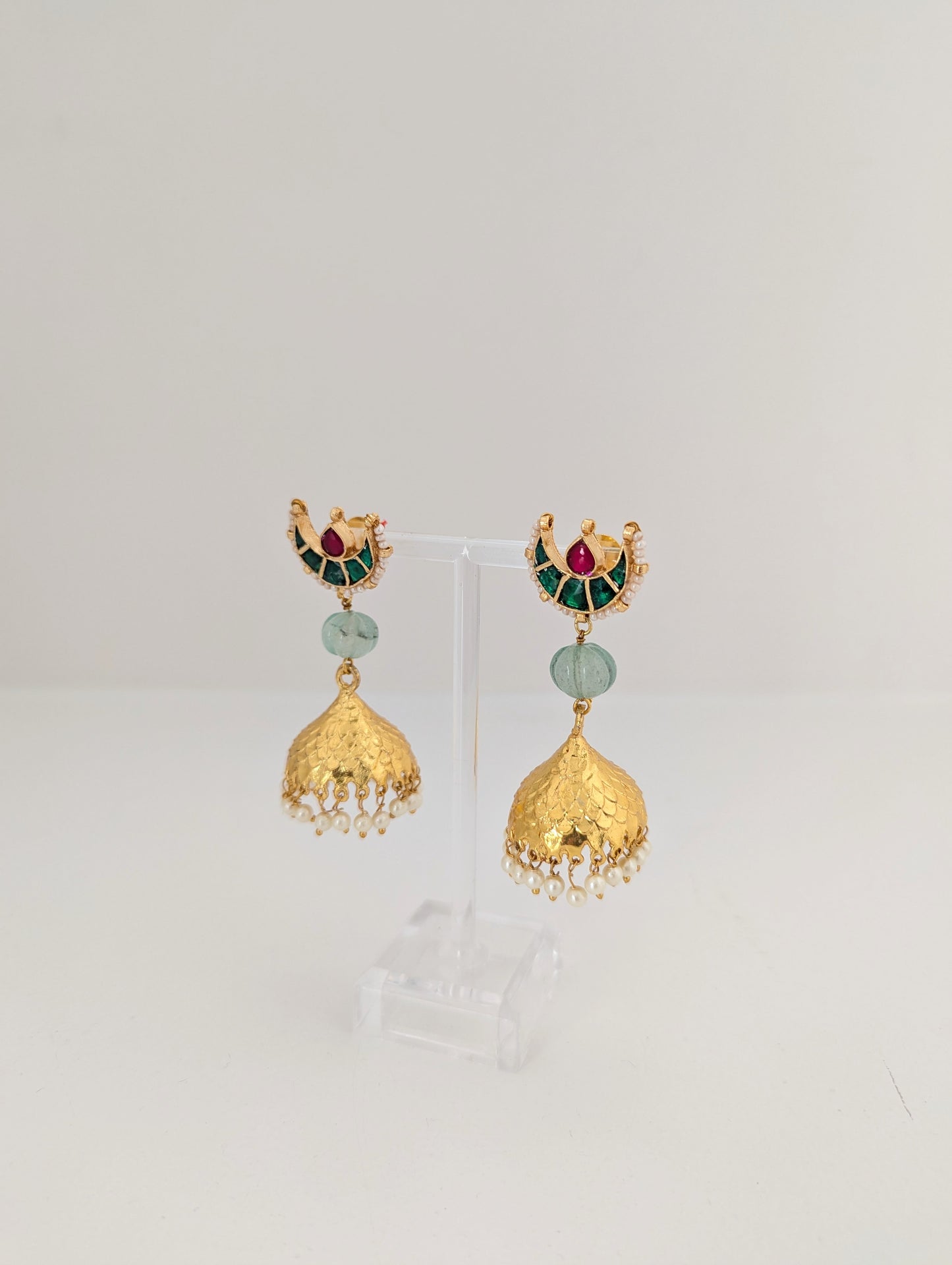 Traditional Pachi Kundan Jhumke