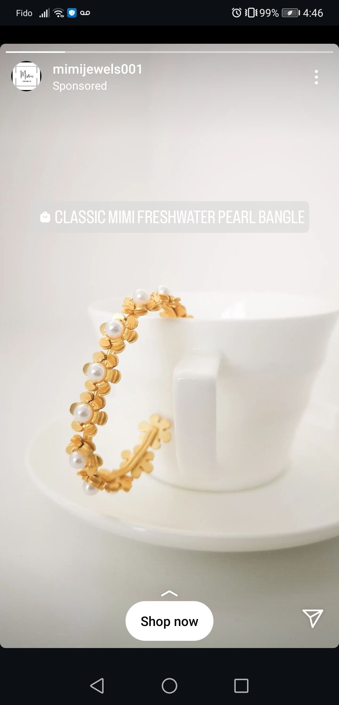 Classic Mimi Freshwater Pearl Bangle