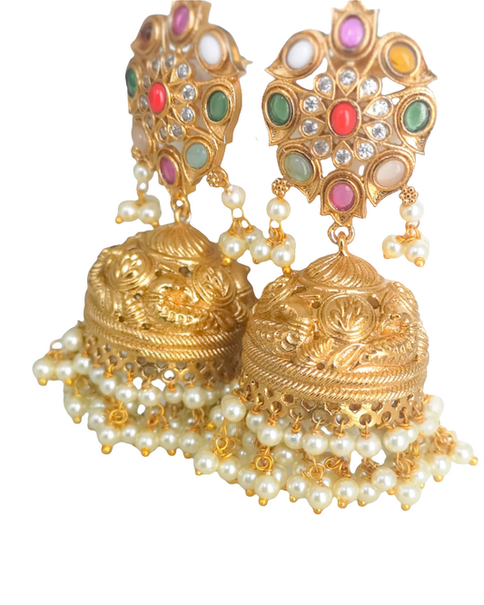 Jhumke Earrings - Multi Coloured