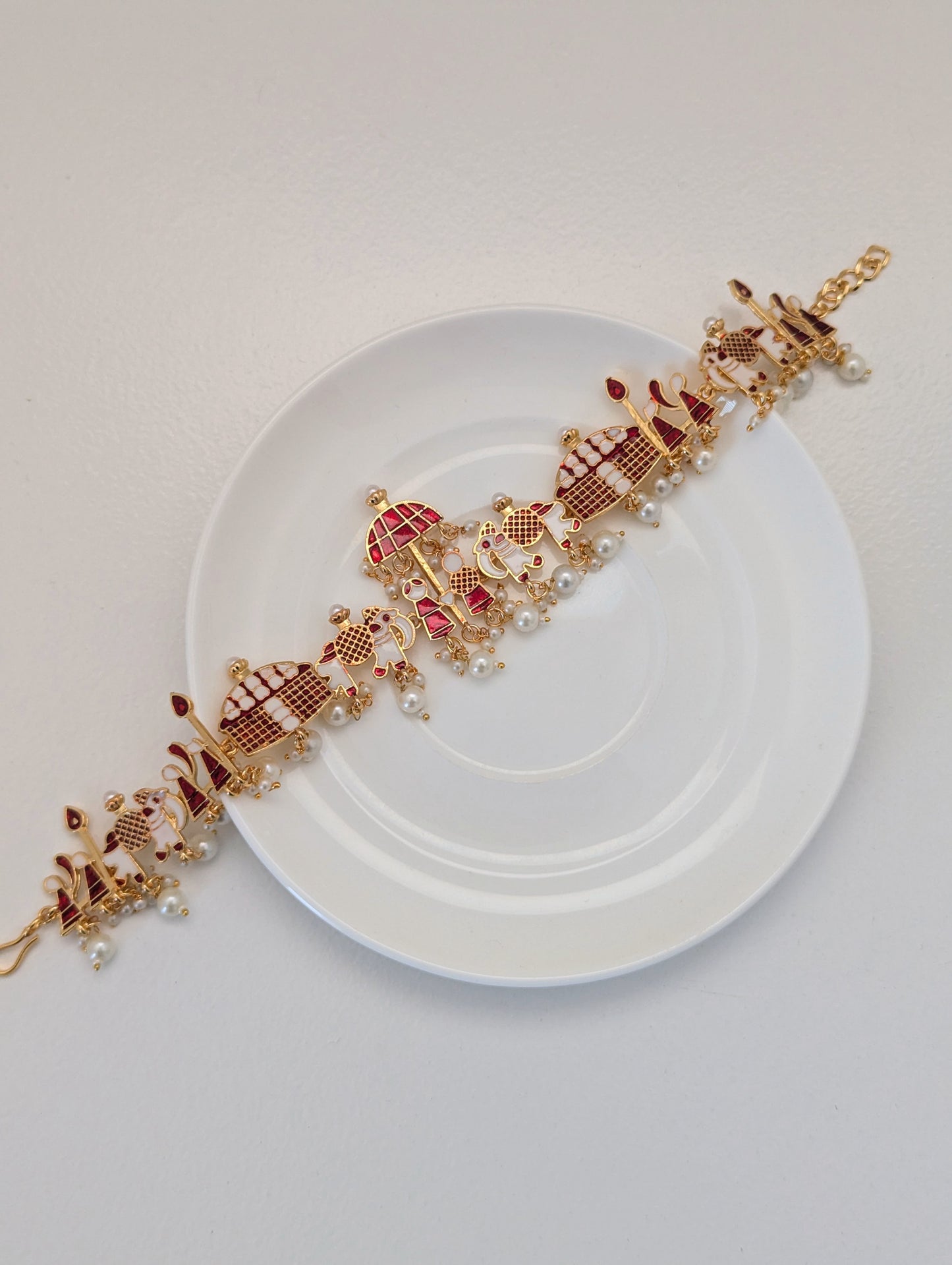 Baraat Anklets - Red