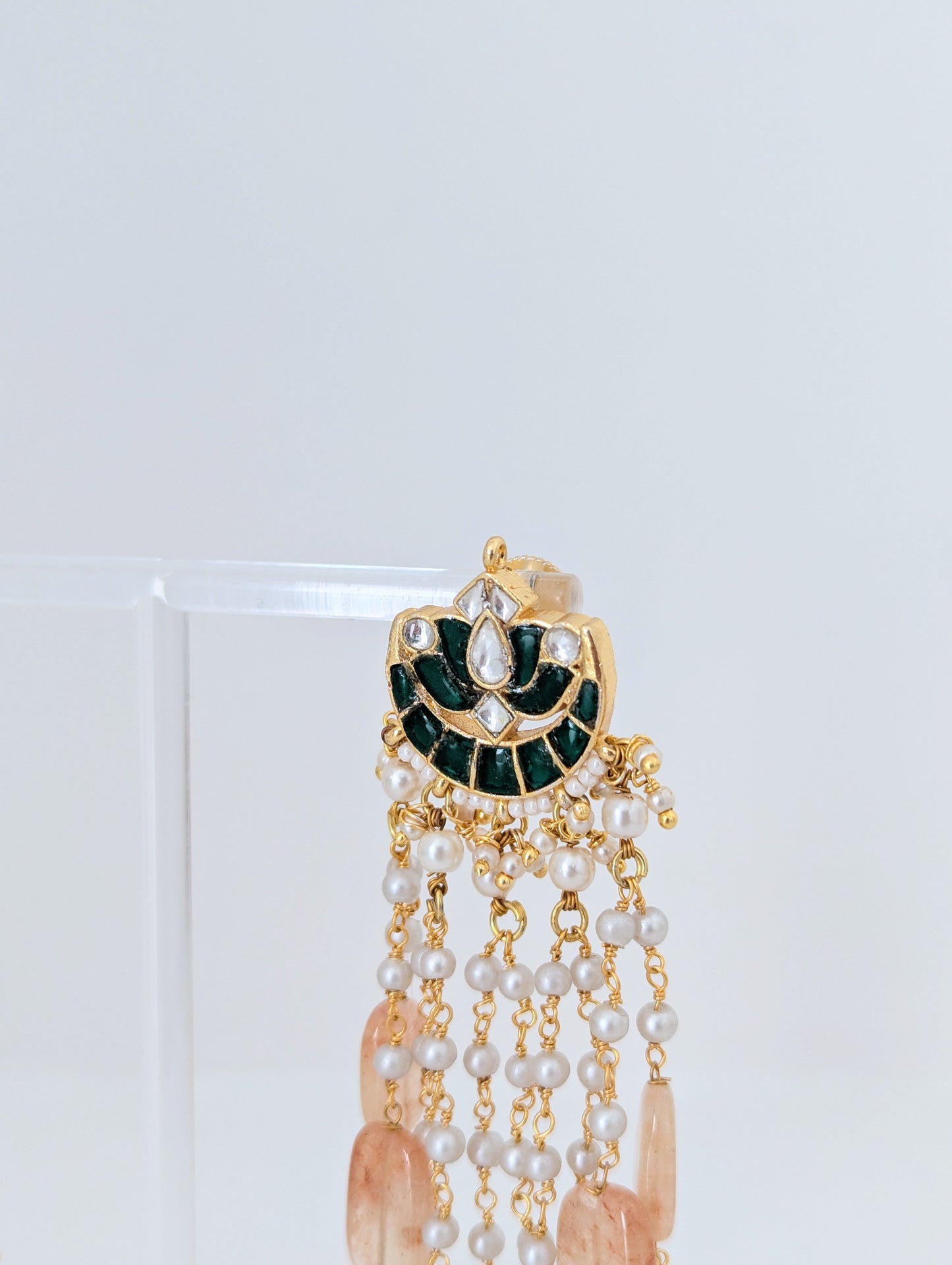 Waterfall Earrings - Dark Green