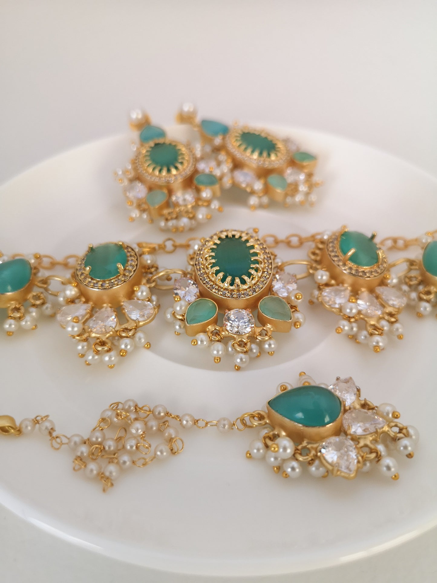 Classic Mimi Freshwater Pearl Collection - Mona Lisa Crystals, Zircons, Gold Plated