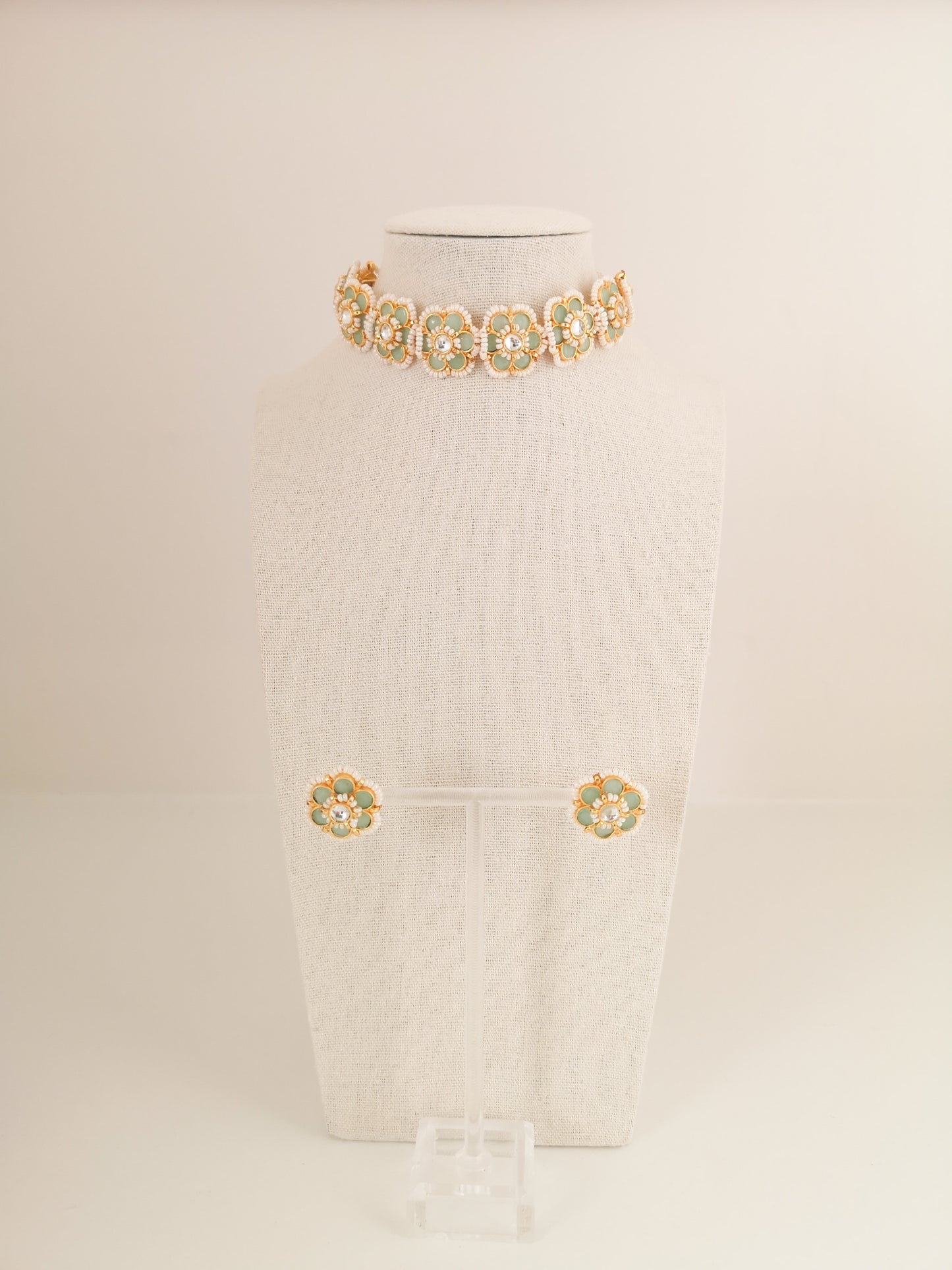 Pachi Kundan Set - Green