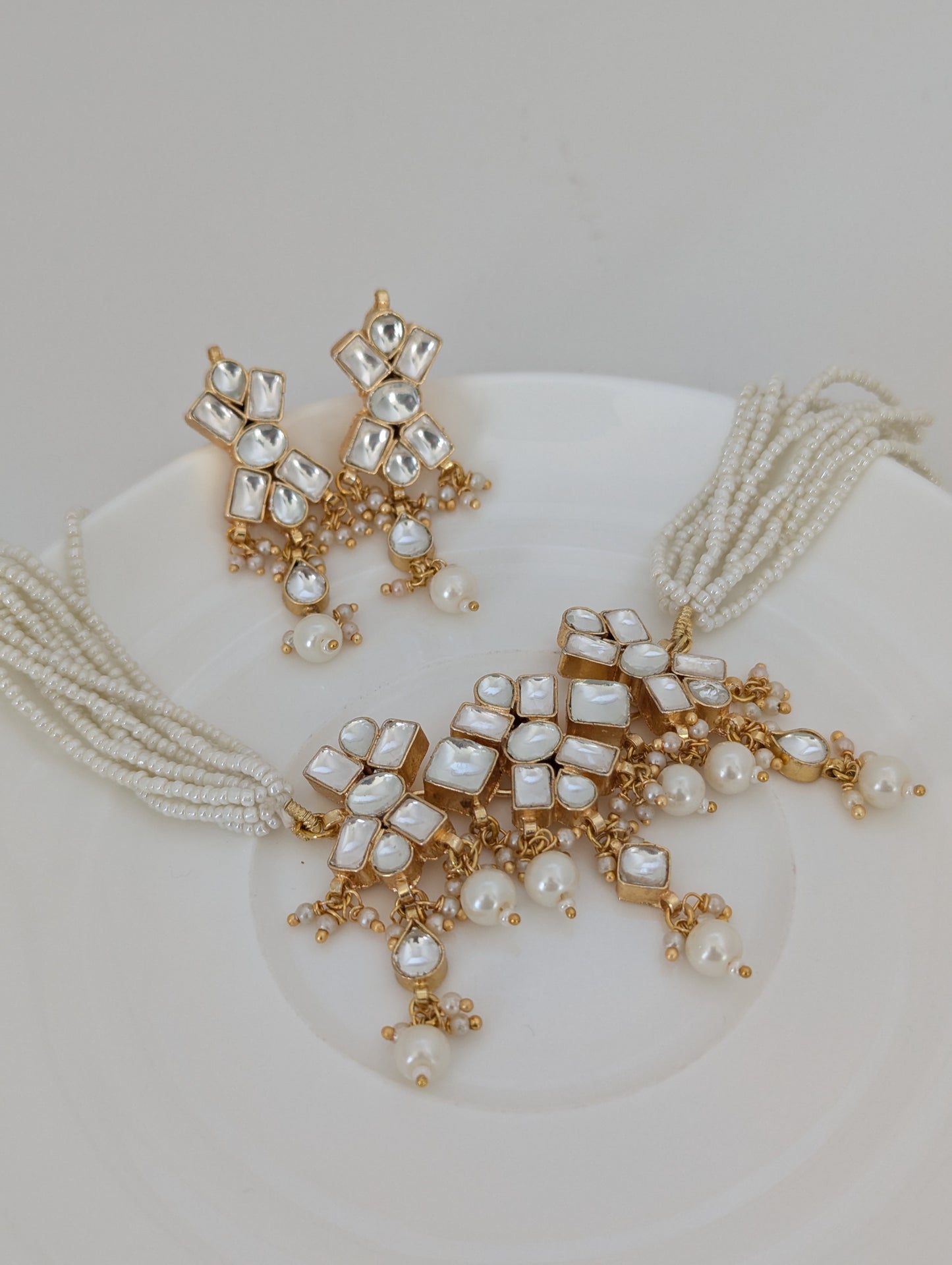Pachi Kundan Set - Golden Grace