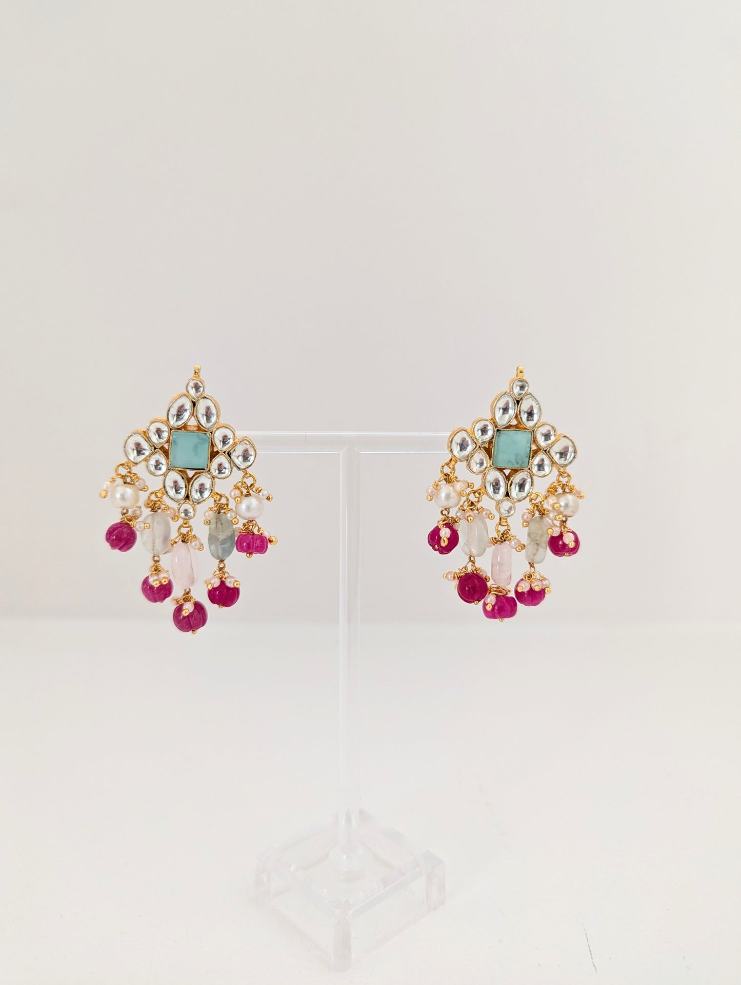 Pachi Kundan Set - Turquoise Royale