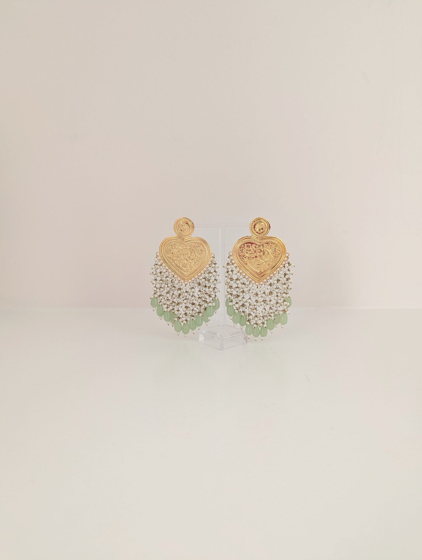 Thapa Statement Earrings - Mint