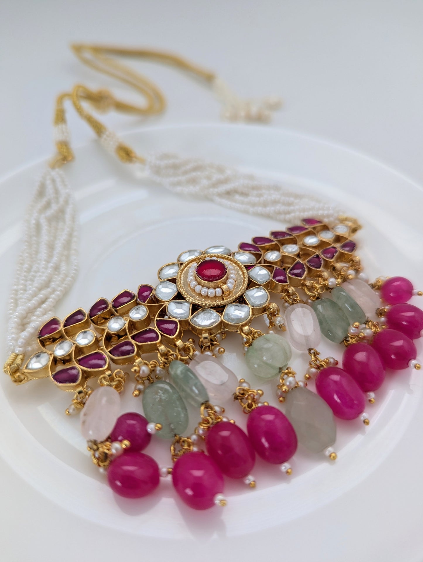 Pachi Kundan Set - Rose Mirage