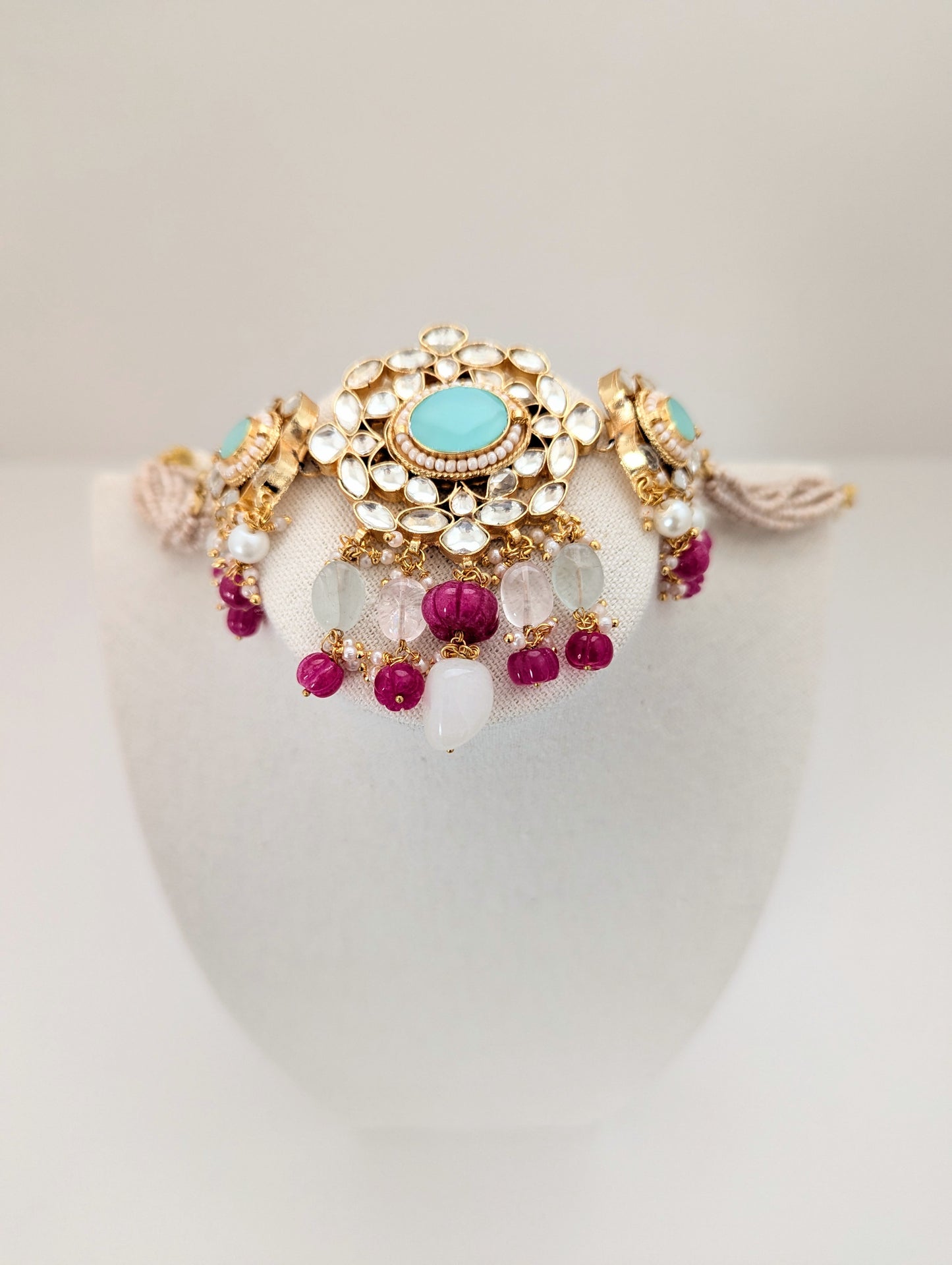 Pachi Kundan Set - Turquoise Royale
