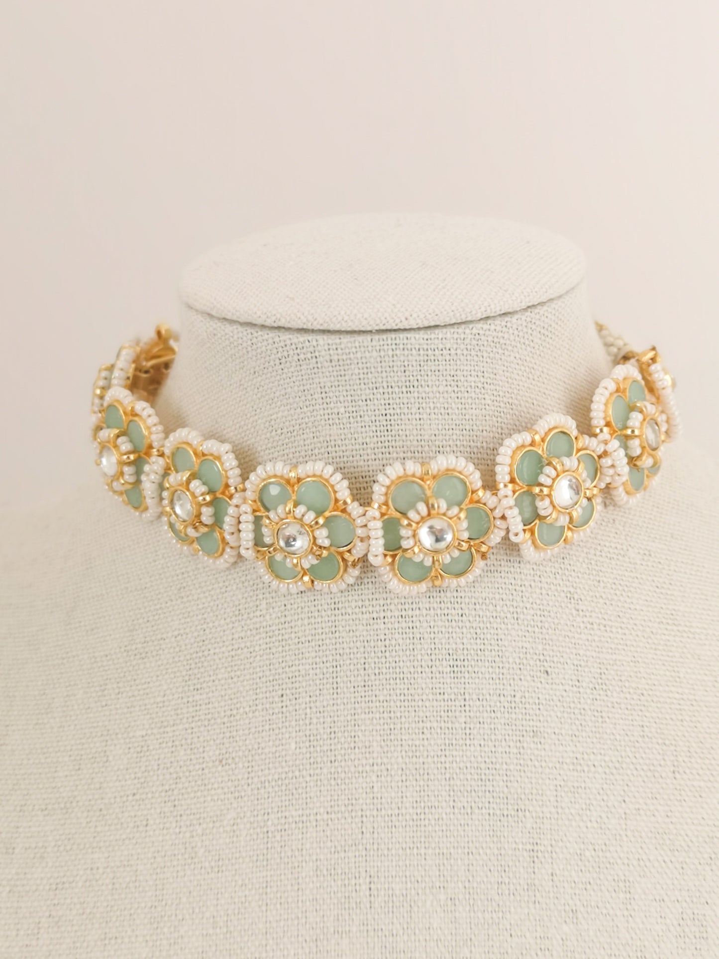 Pachi Kundan Set - Green