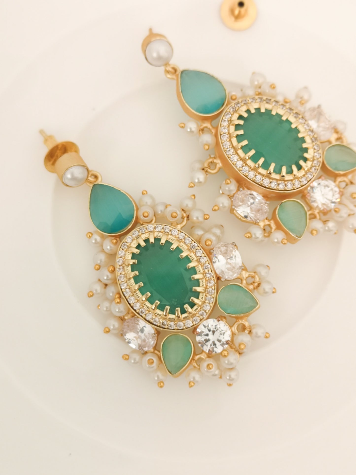Classic Mimi Freshwater Pearl Collection - Mona Lisa Crystals, Zircons, Gold Plated