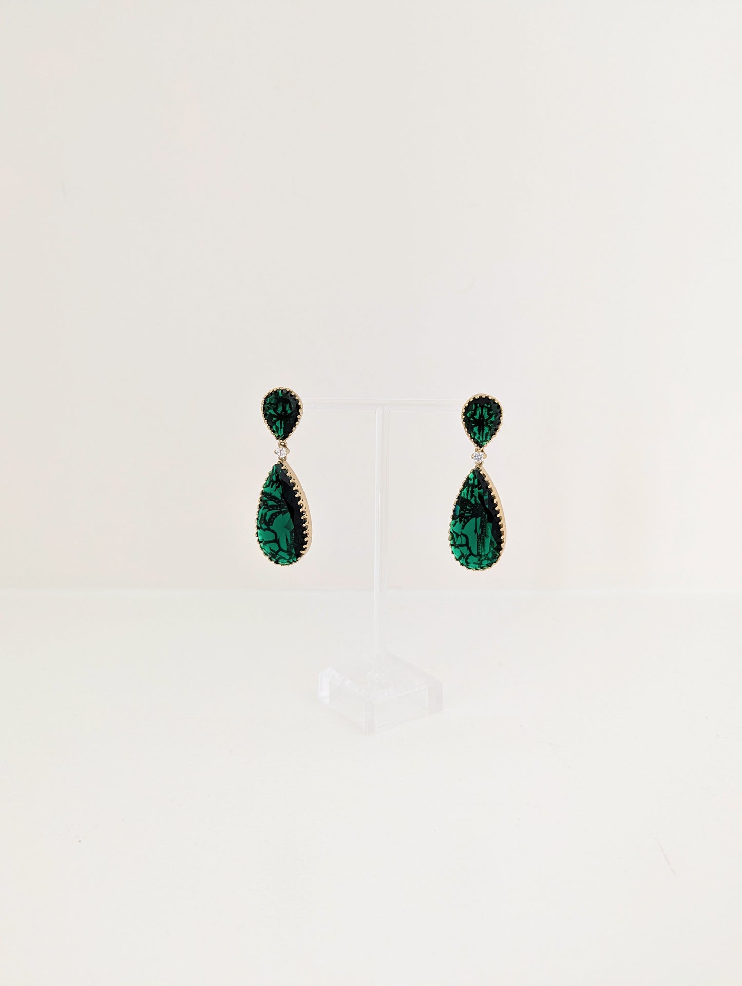 Elysia Earrings - Dark Green