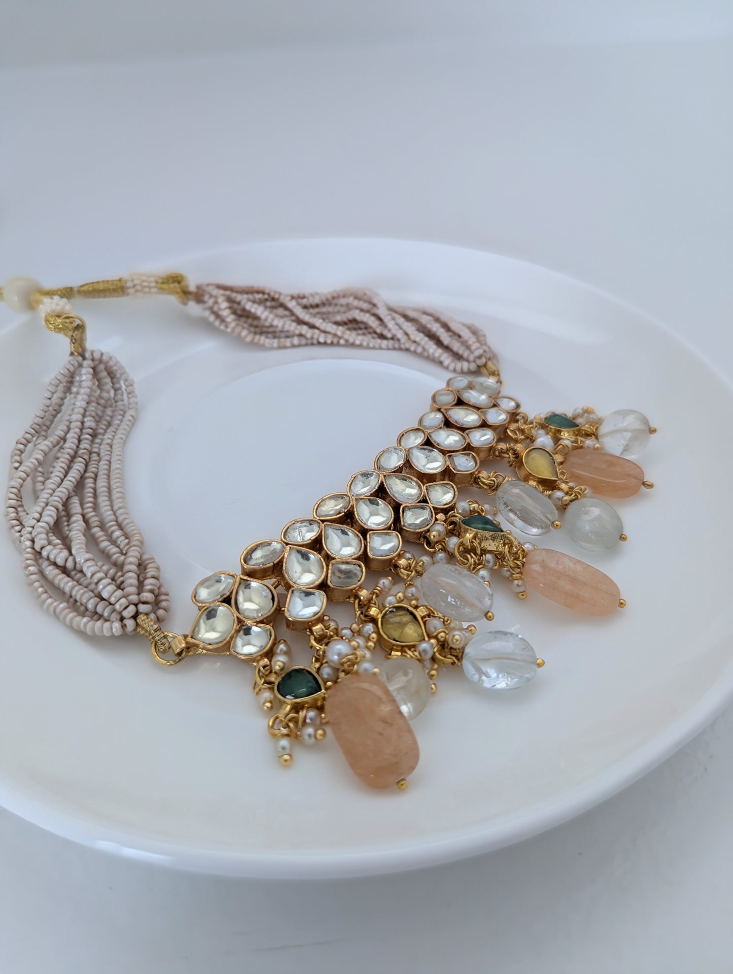 Pachi Kundan Set - Amber Dusk
