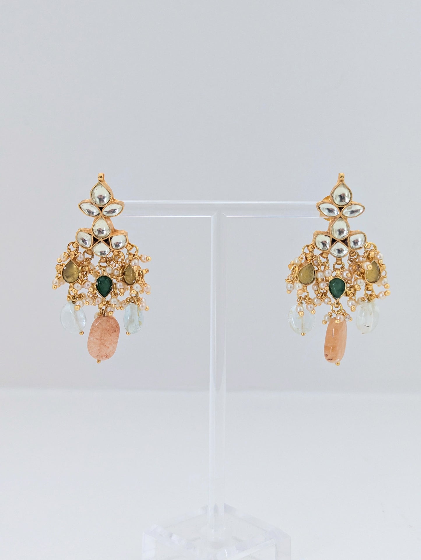 Pachi Kundan Set - Amber Dusk