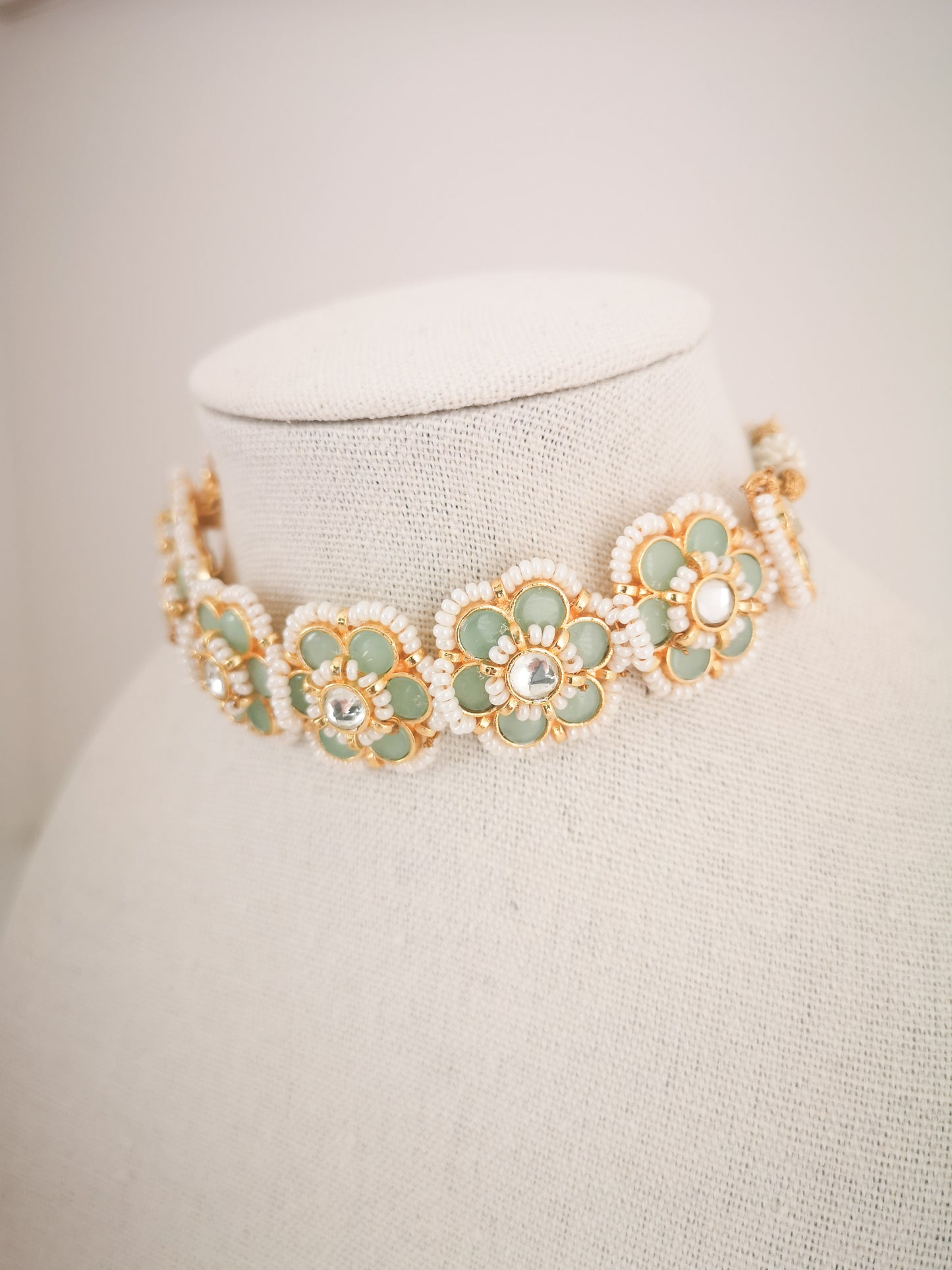 Pachi Kundan Set - Green