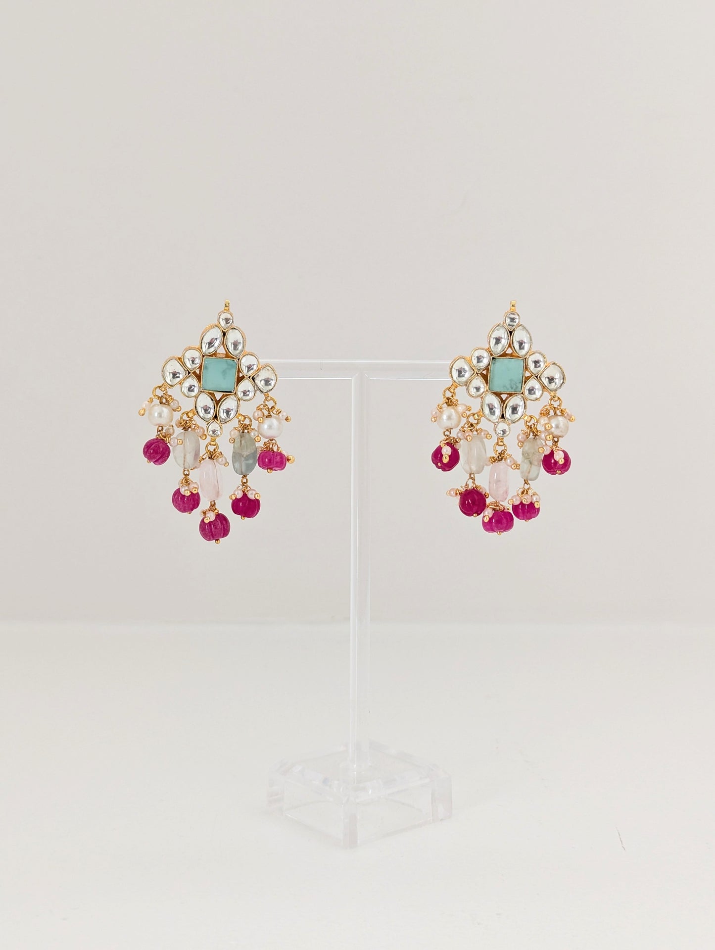 Pachi Kundan Set - Turquoise Royale