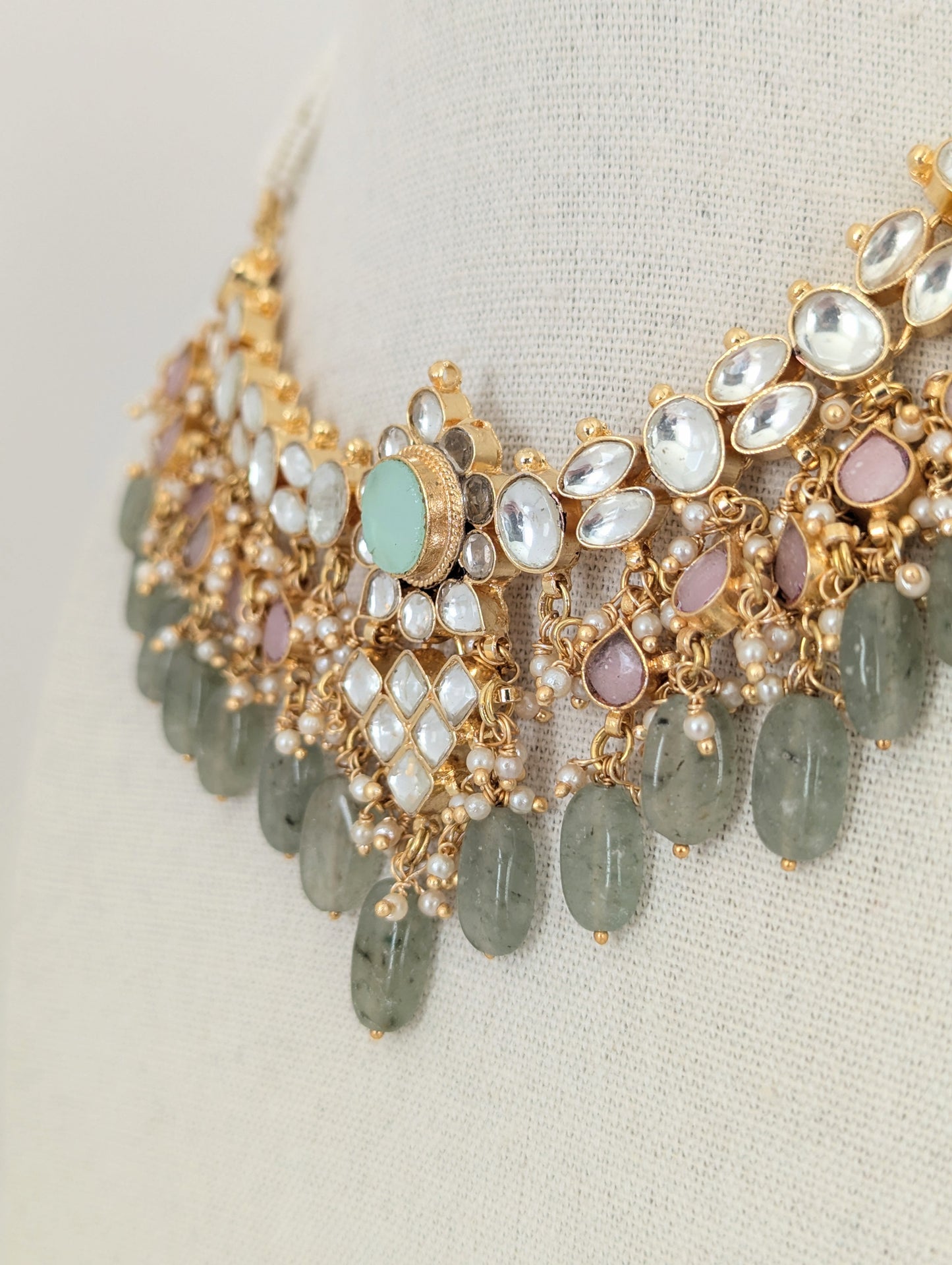 Pachi Kundan -  Gulbahaar Set 2.0 - Dark Green