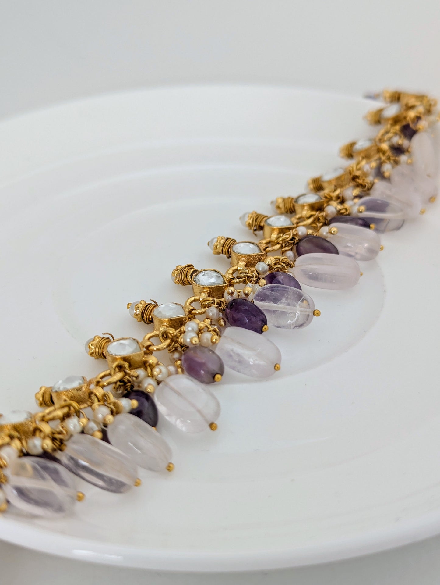 Pachi Kundan Set - Lavender Lustre
