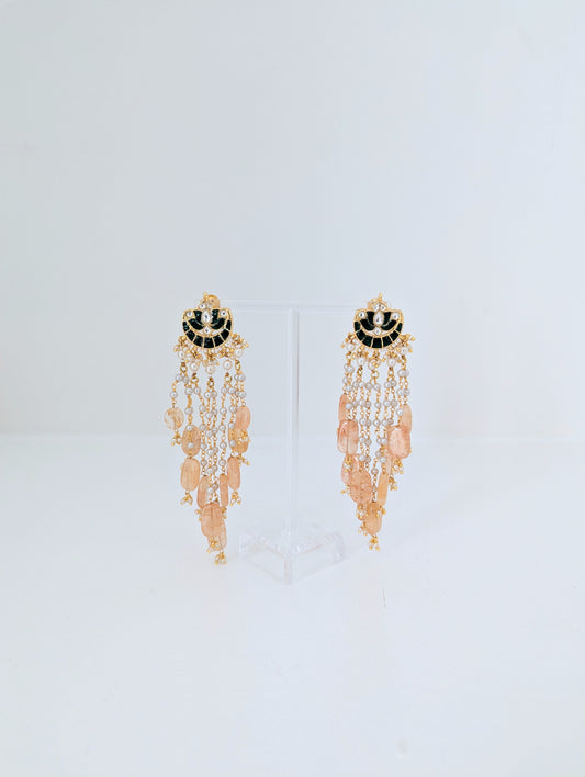 Waterfall Earrings - Dark Green