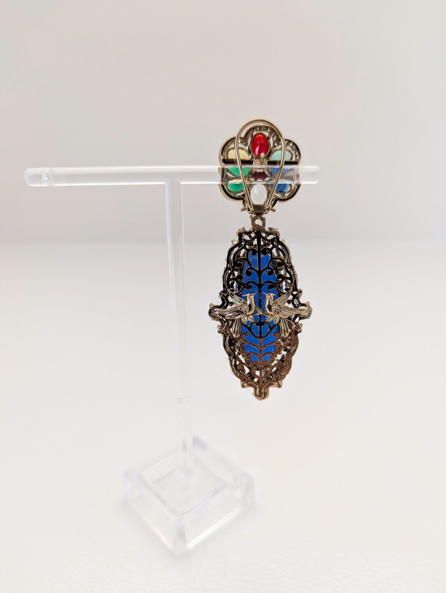 Rang Mahal Earrings - Dark Blue