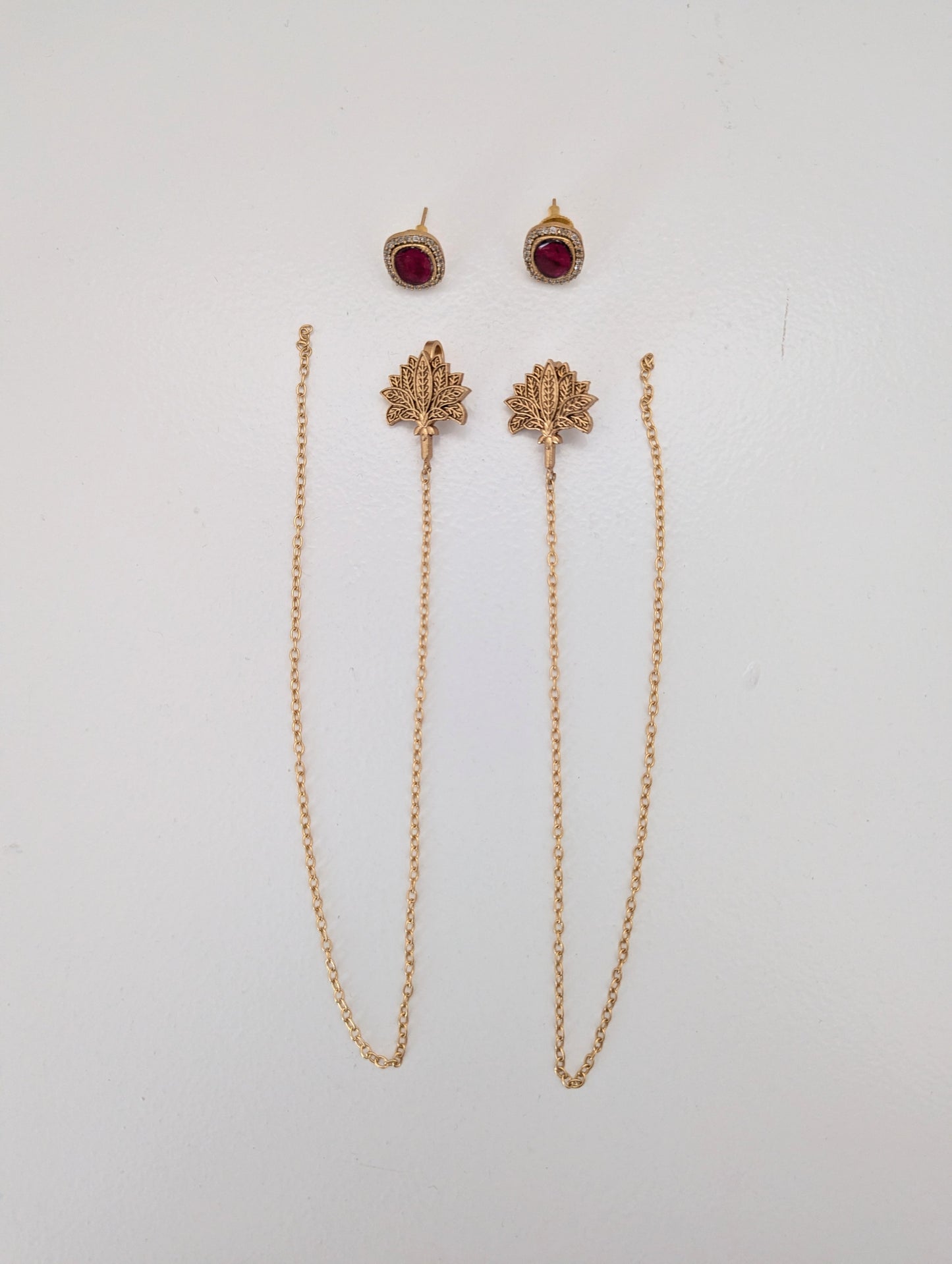 Zarvaash Earrings - Red