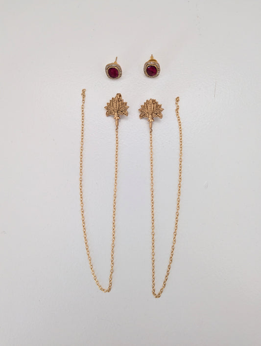 Zarvaash Earrings - Red