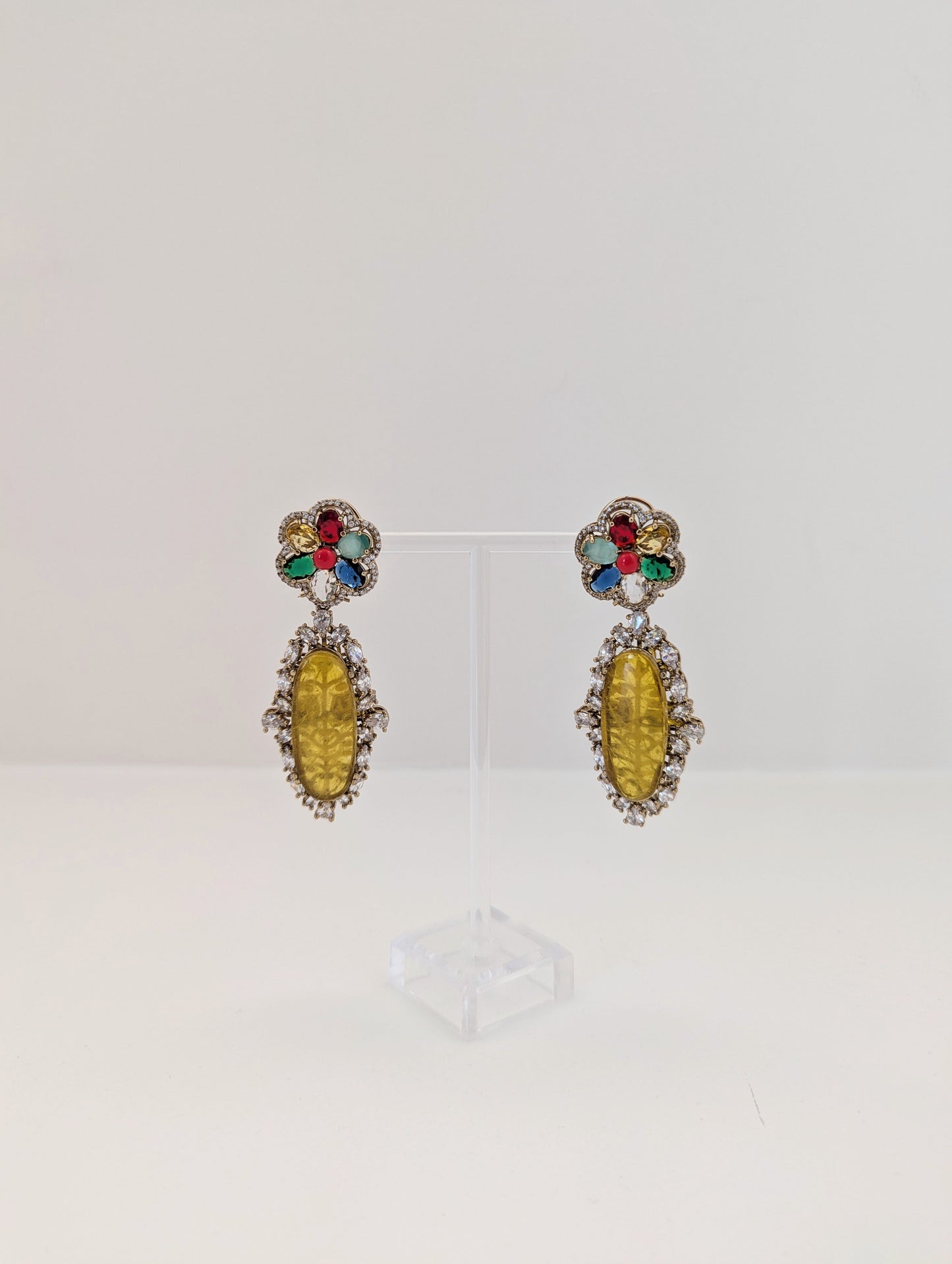 Rang Mahal Earrings - Yellow