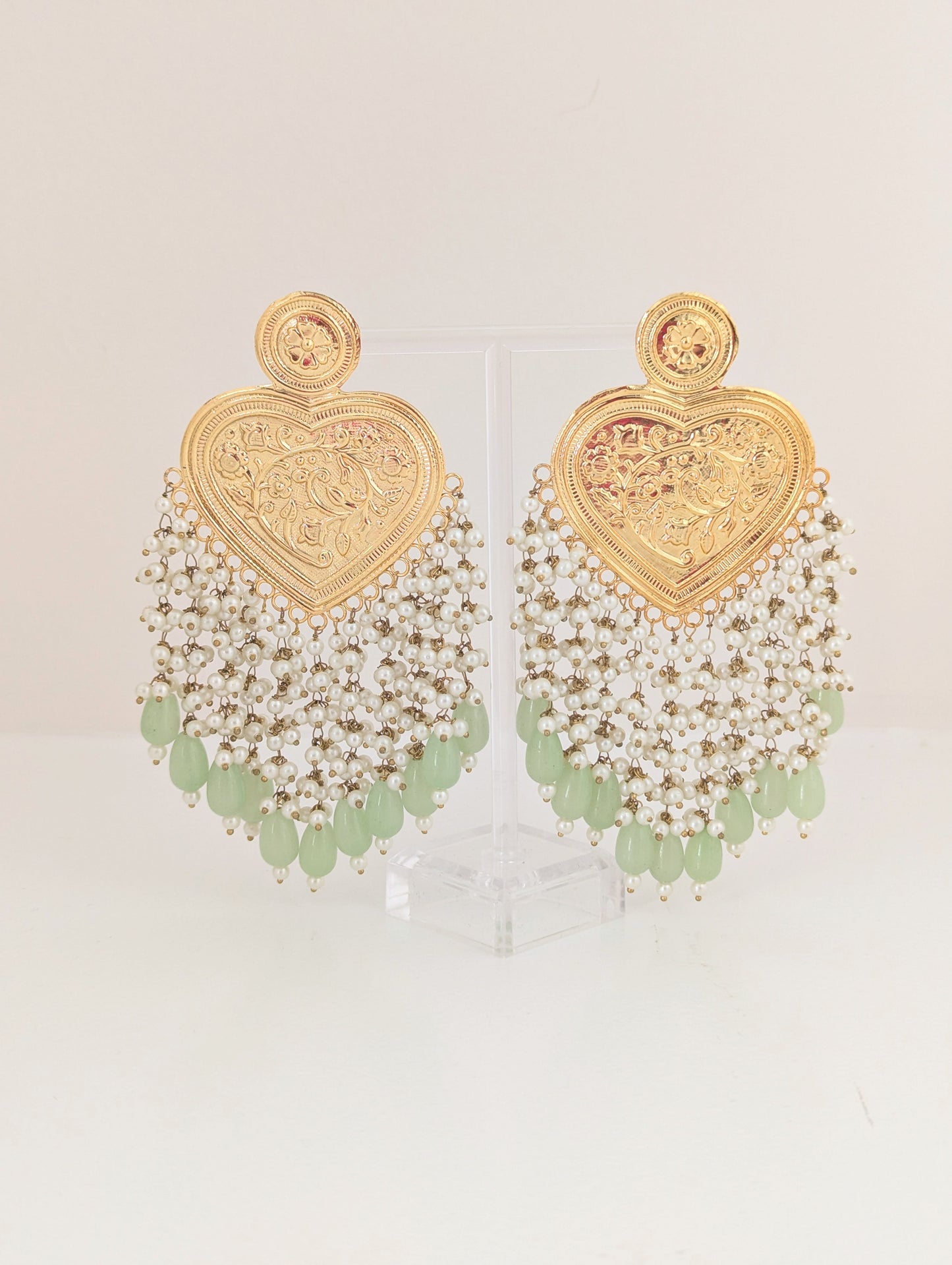 Thapa Statement Earrings - Mint