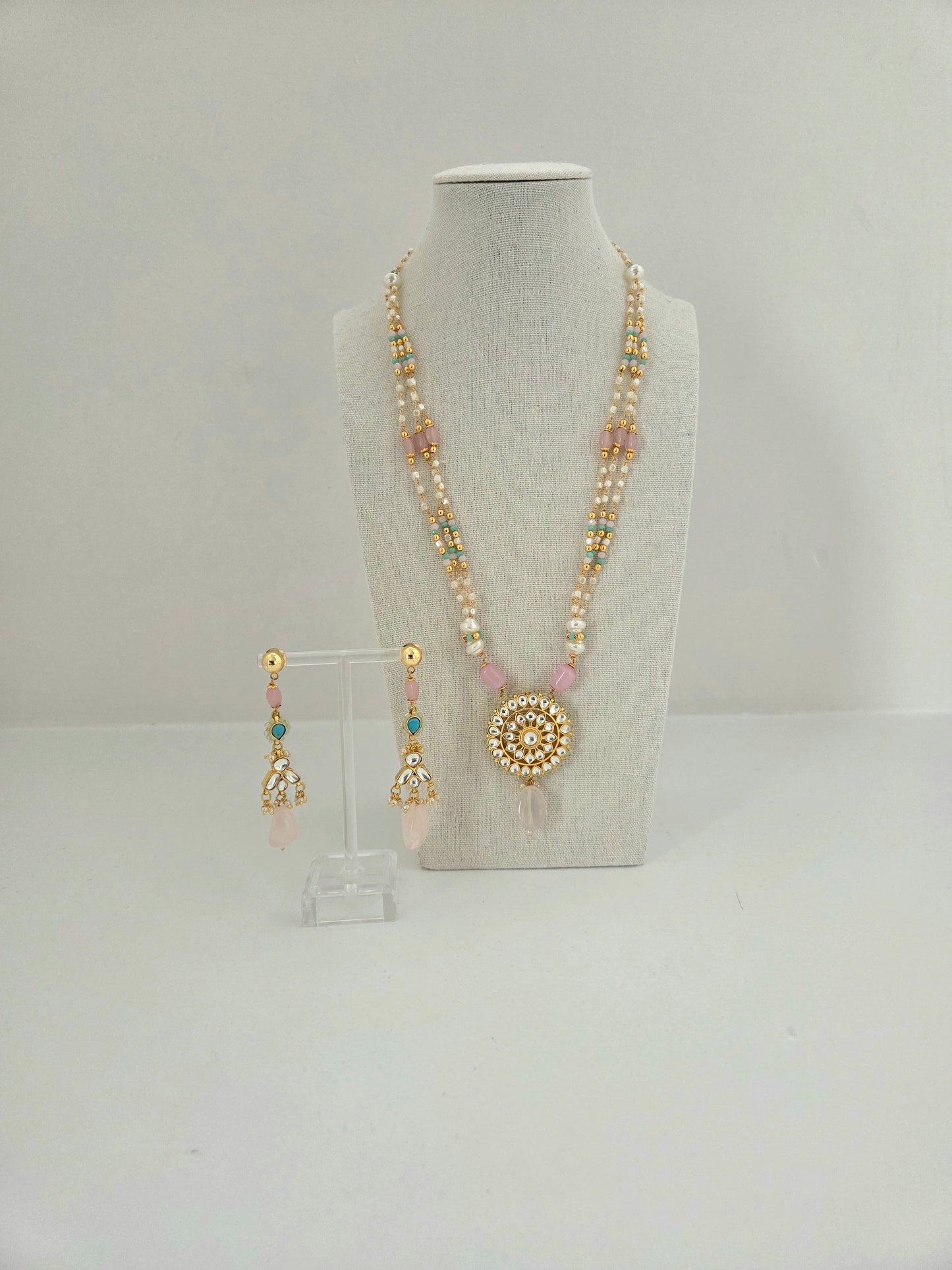 Pachi Kundan - Rose Harmony Set