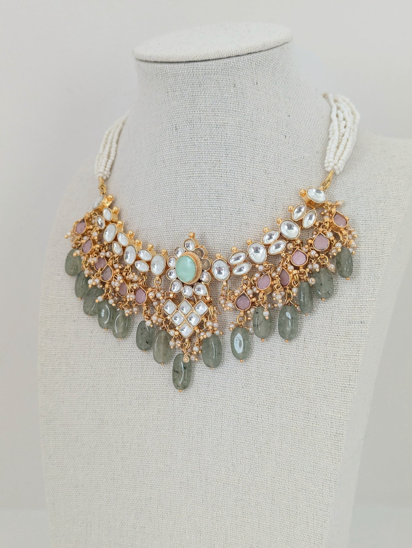 Pachi Kundan -  Gulbahaar Set 2.0 - Dark Green