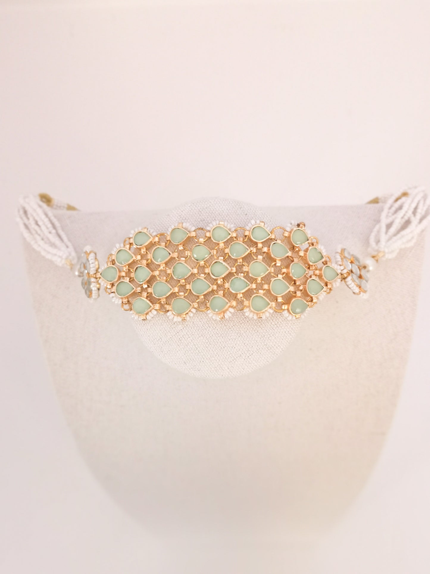 Pachi Kundan Collection - Mint Statement Choker Set