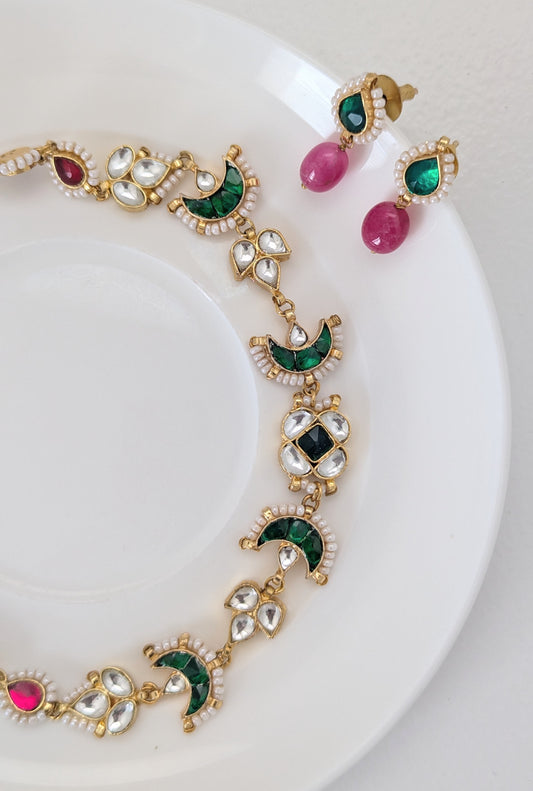 Pachi Kundan Set - Lunar Muse