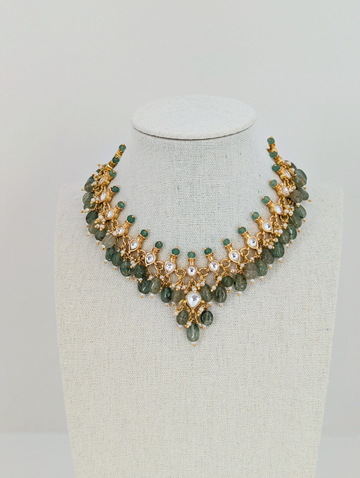 Pachi Kundan Set - Forest Glow