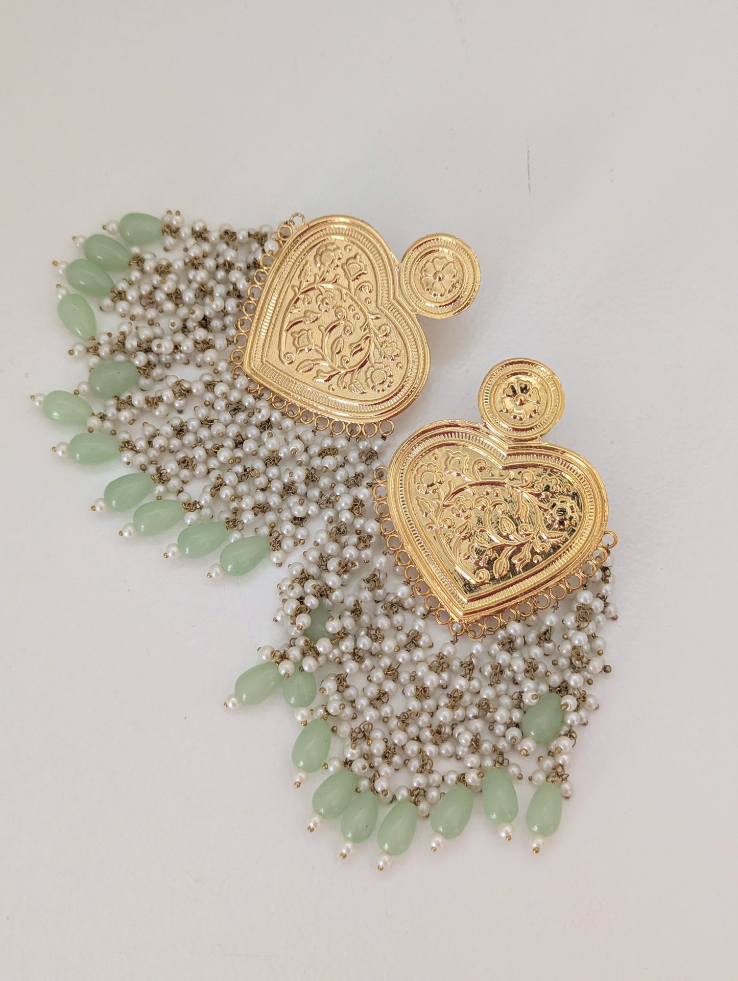 Thapa Statement Earrings - Mint