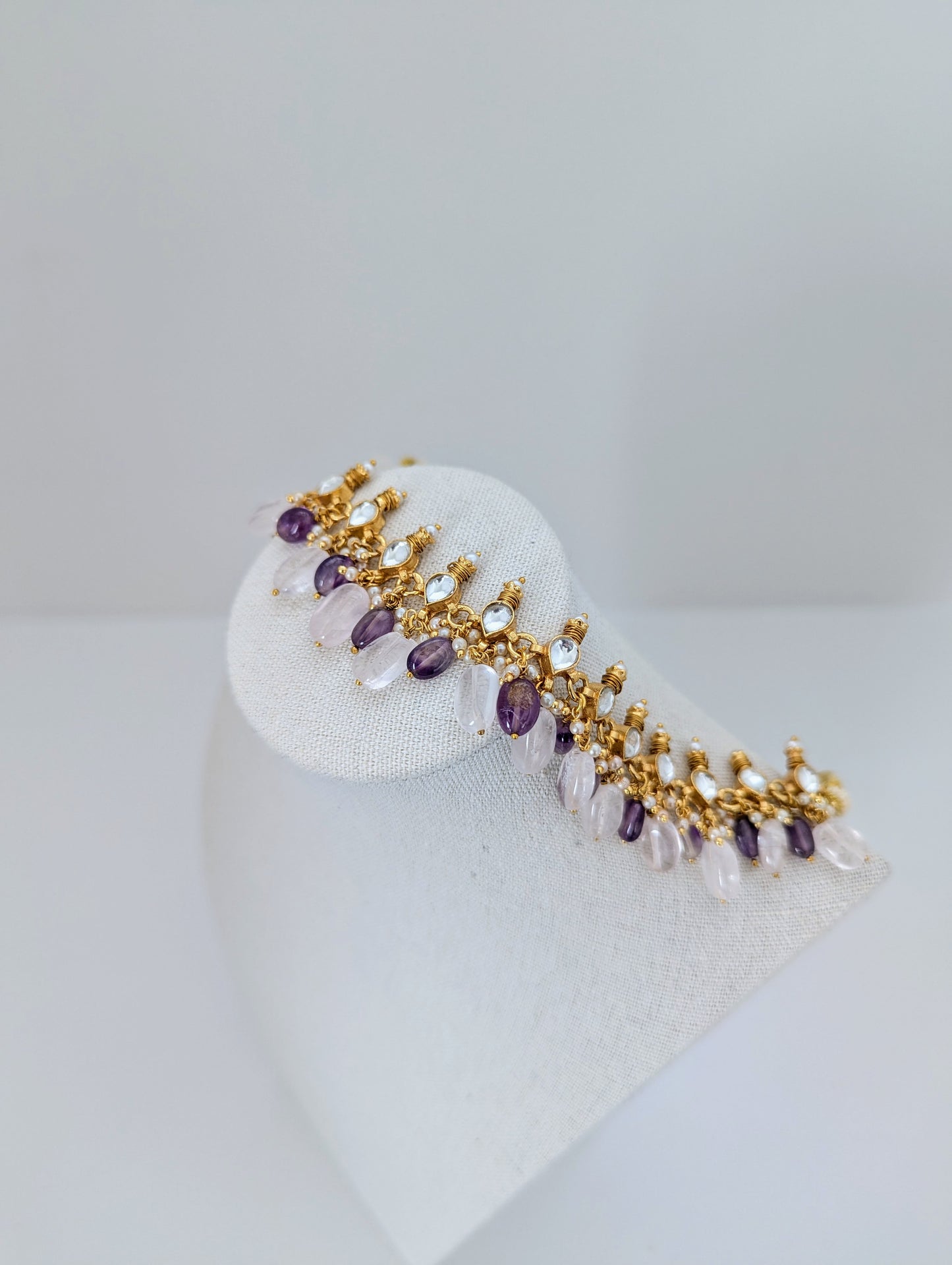 Pachi Kundan Set - Lavender Lustre