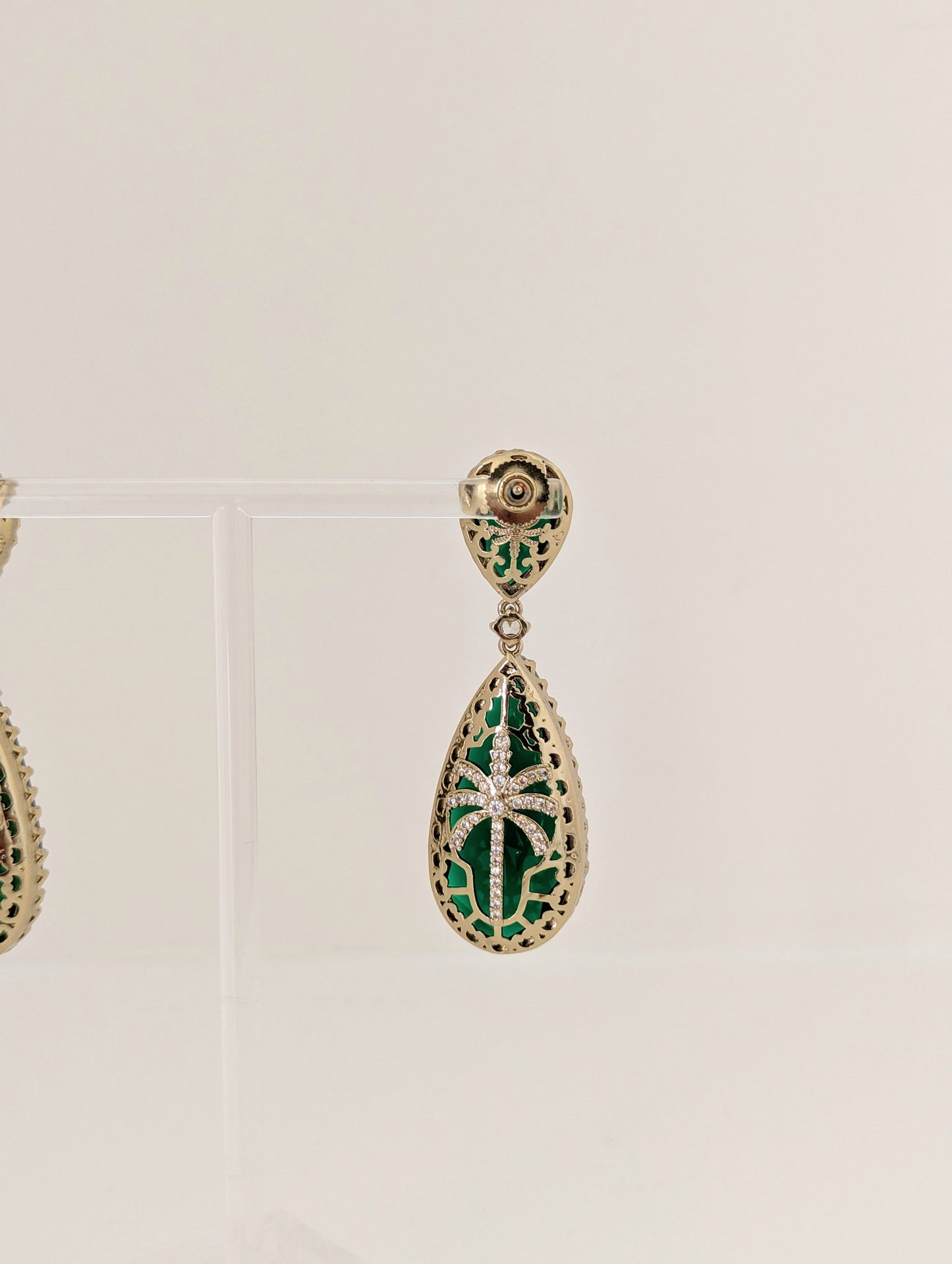 Elysia Earrings - Dark Green
