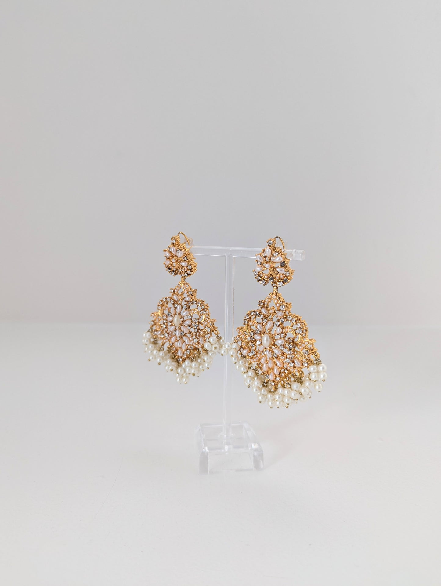 Off-White Pearl Set with Rhinestones