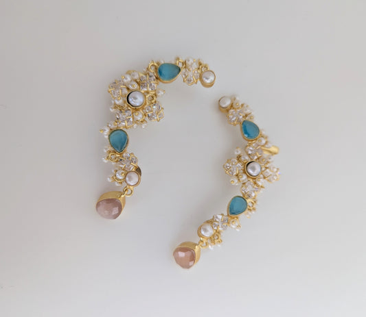 Les Fleur Collection - Aqua and Caramel