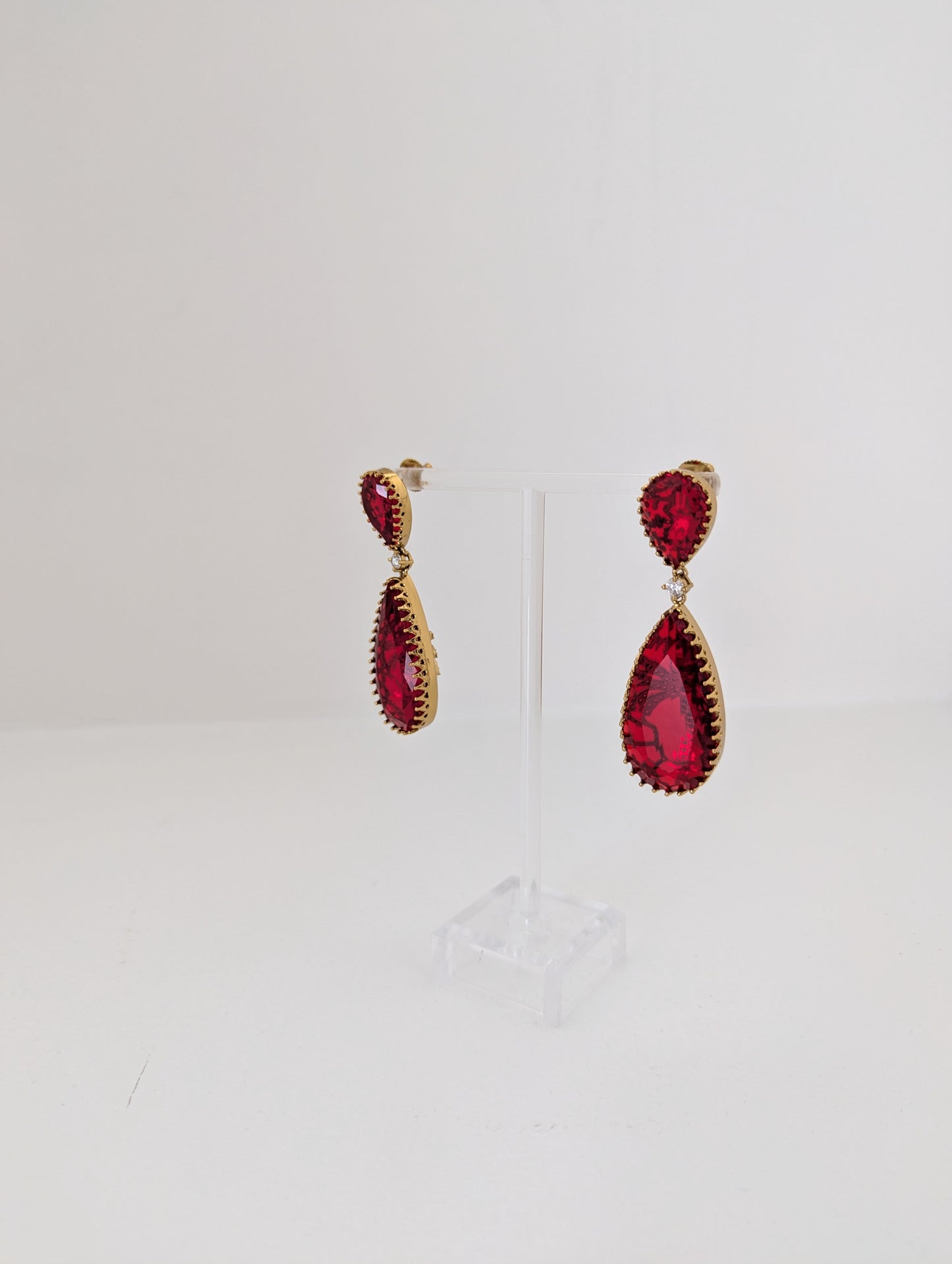 Elysia Earrings - Red