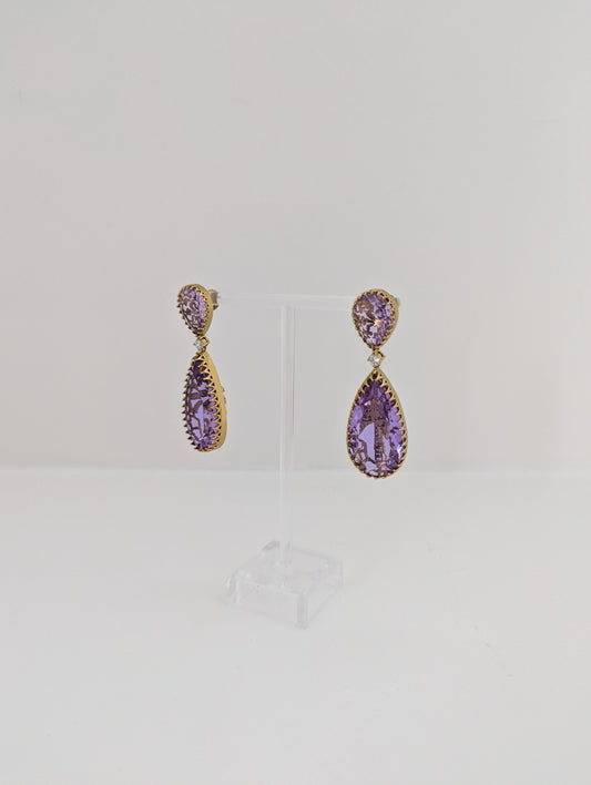Elysia Earrings - Lavender