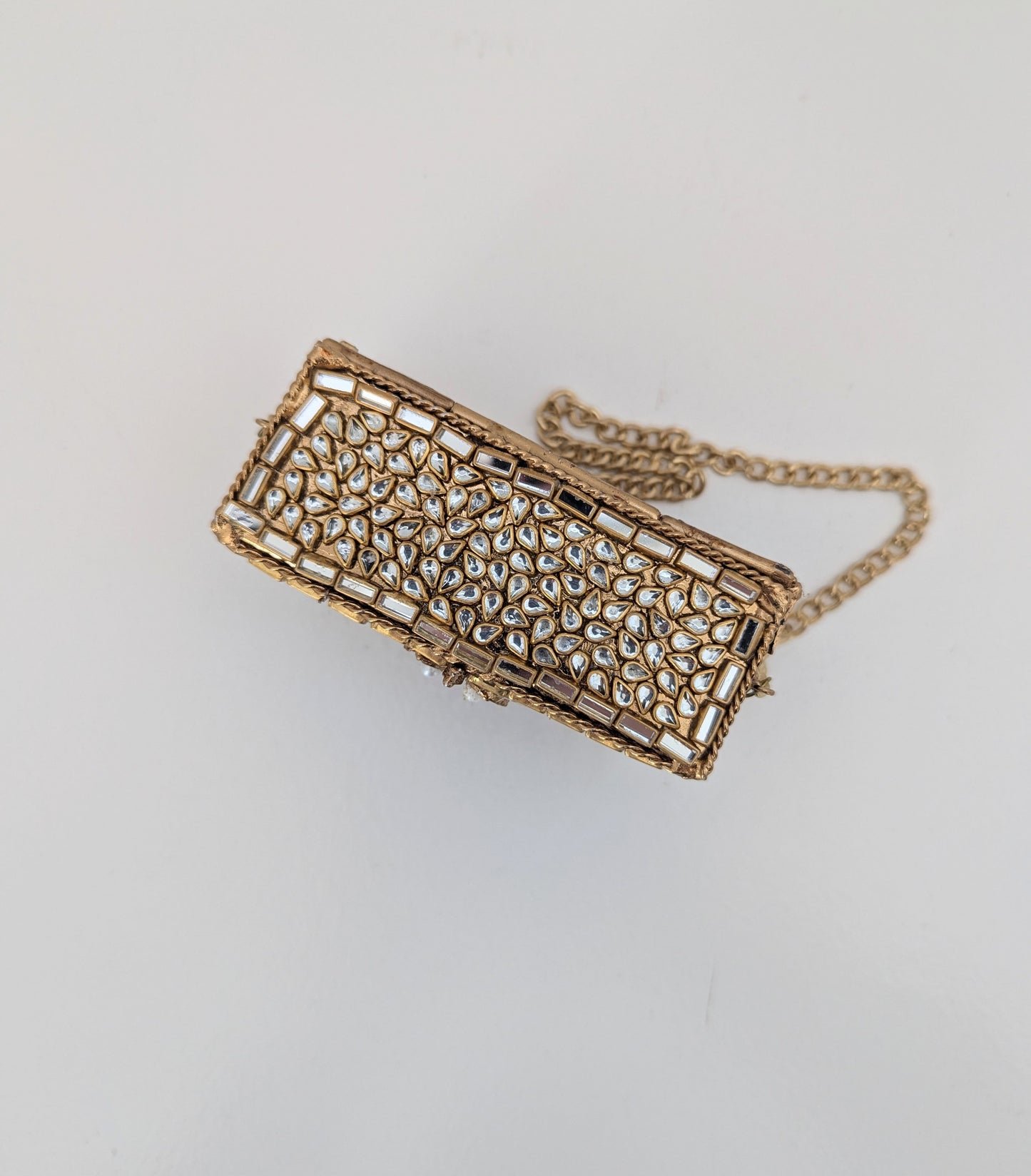 Amora Mini Kundan Clutch - Amethyst