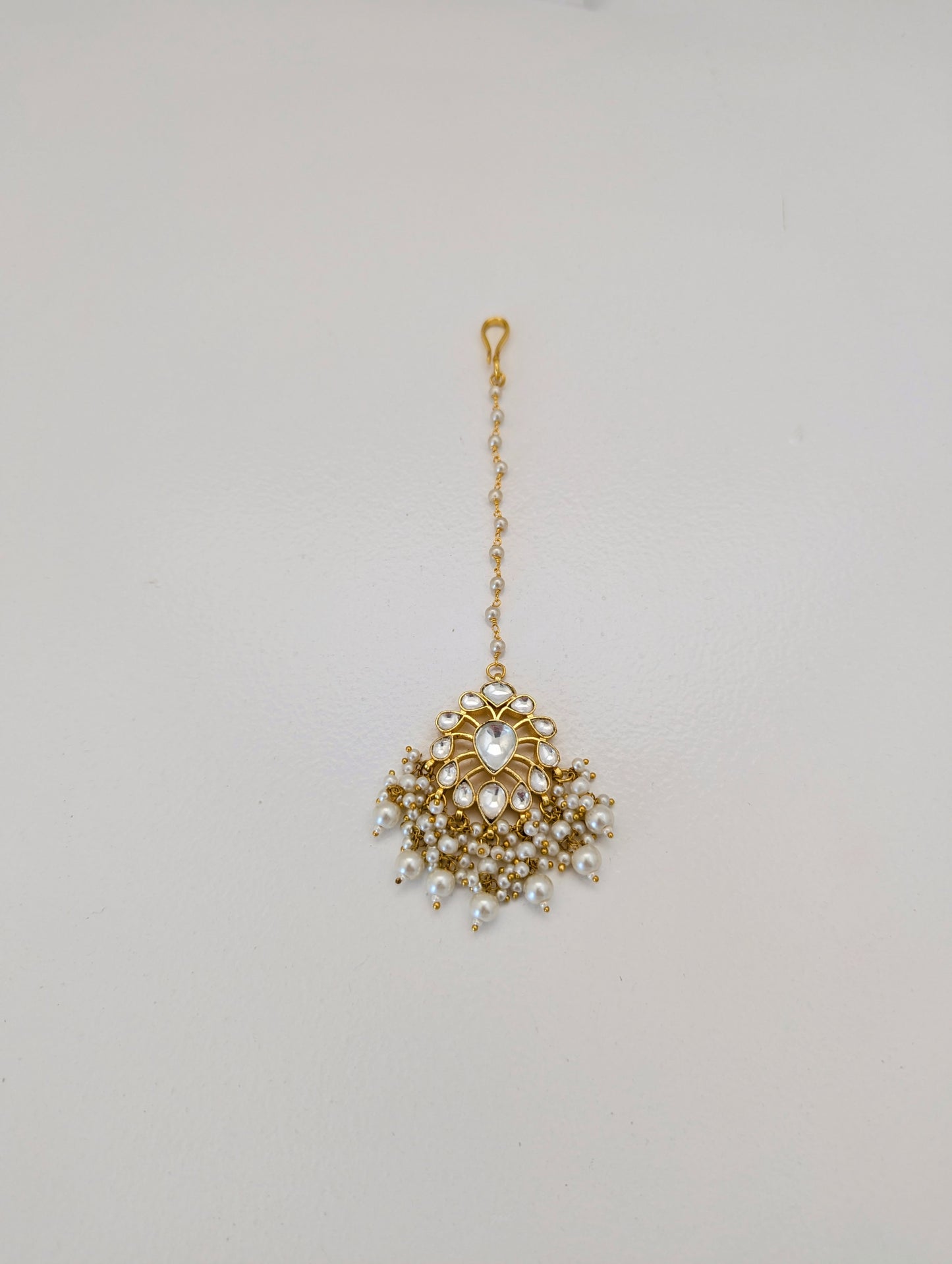 Fira - Jhumke and Tikka Set - Pearl