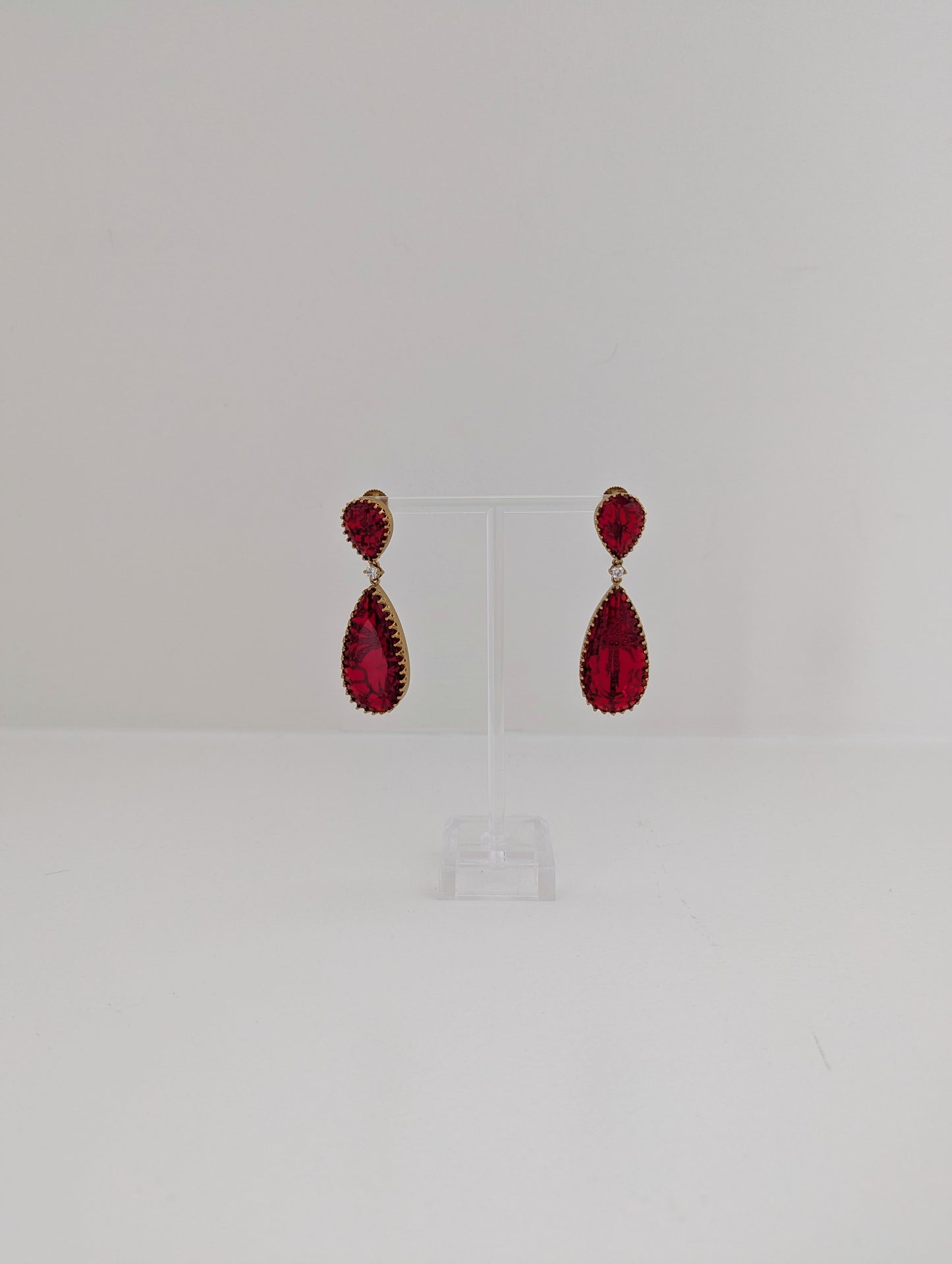Elysia Earrings - Red